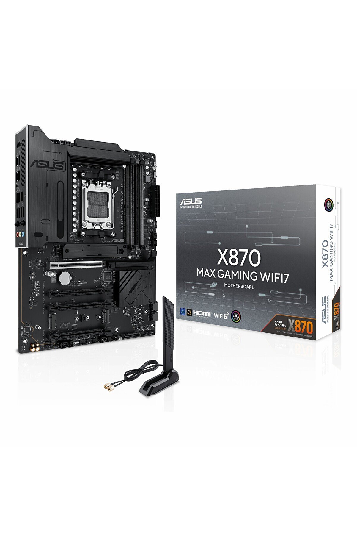 X870 Max Gaming WiFi7 DDR5 (8000MHz)OC M.2 HDMI/USB-C PCIe 5.0 AM5 ATX Anakart