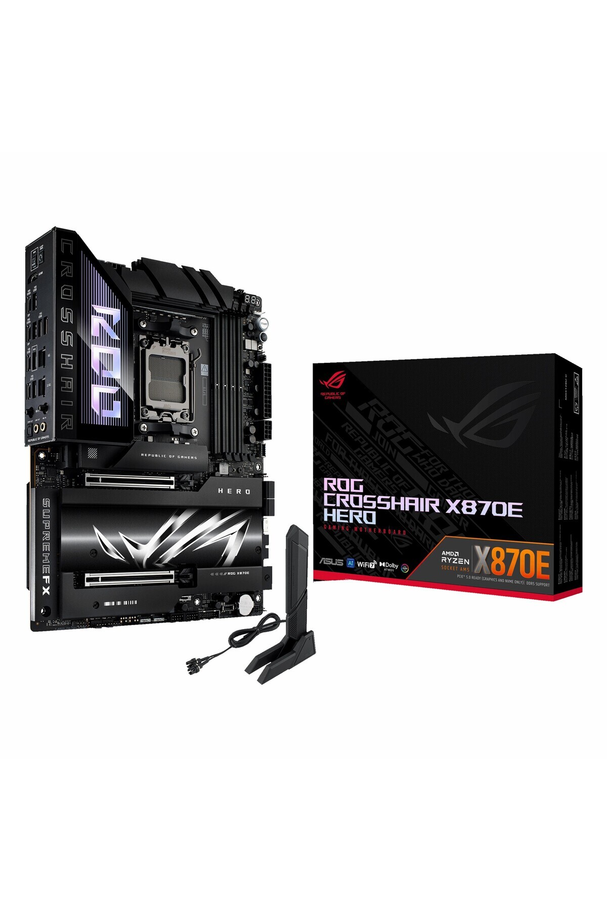 ROG Crosshair X870E Hero DDR5 (8600MHz)OC M.2 HDMI/USB-C PCIe 5.0 AM5 ATX Anakart