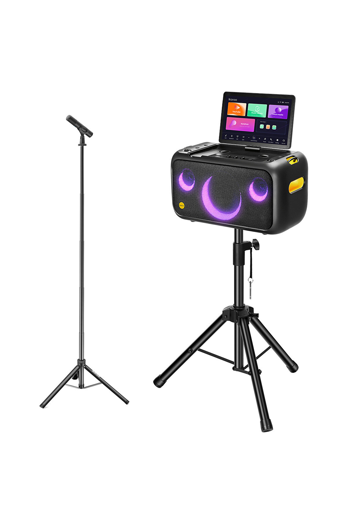Partybox Hoparlör Ve Mikrofon Standlı Break X1 460w Karaoke Bluetooth Hoparlör Seti