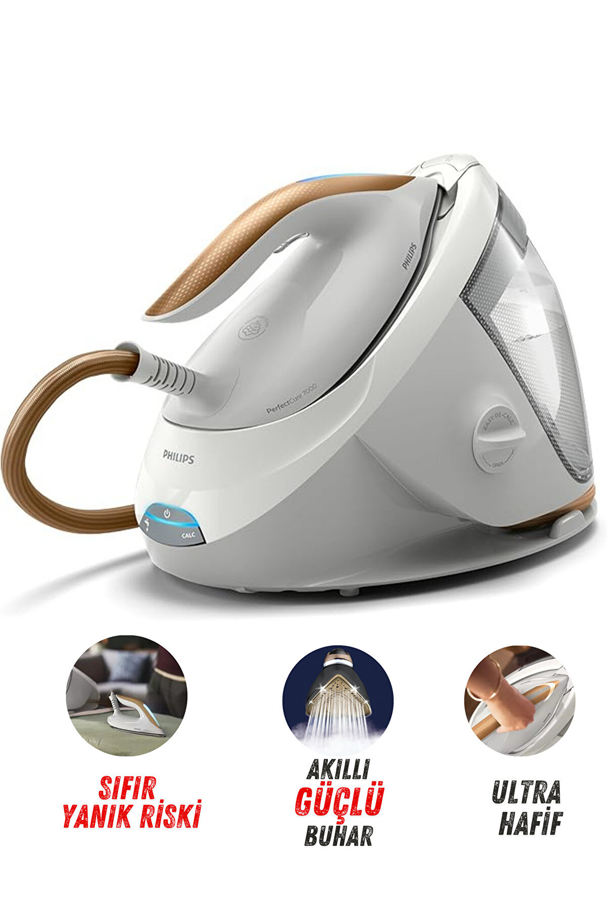 Elite Ultra Hafif Buhar Kazanlı Ütü - Sıfır Yanık - Otomatik Kapanma - Kireç Temizleme