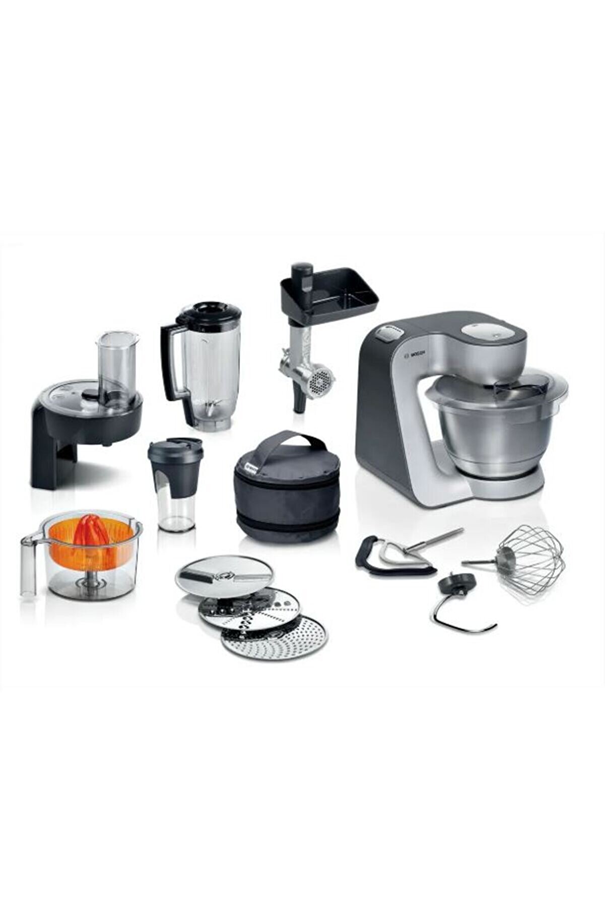 Serie 4 Mutfak Makinesi Mum 5 1000 W  Uyumlu  Metalik Inoks Gümüş Mum58359 - Airfry Tepsi
