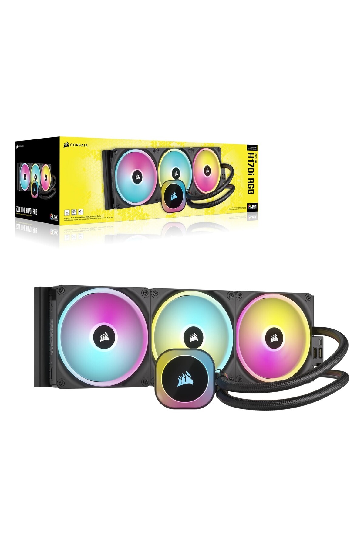 iCUE Link H170i RGB 420mm AM5/1851P Siyah İşlemci Sıvı Soğutucu