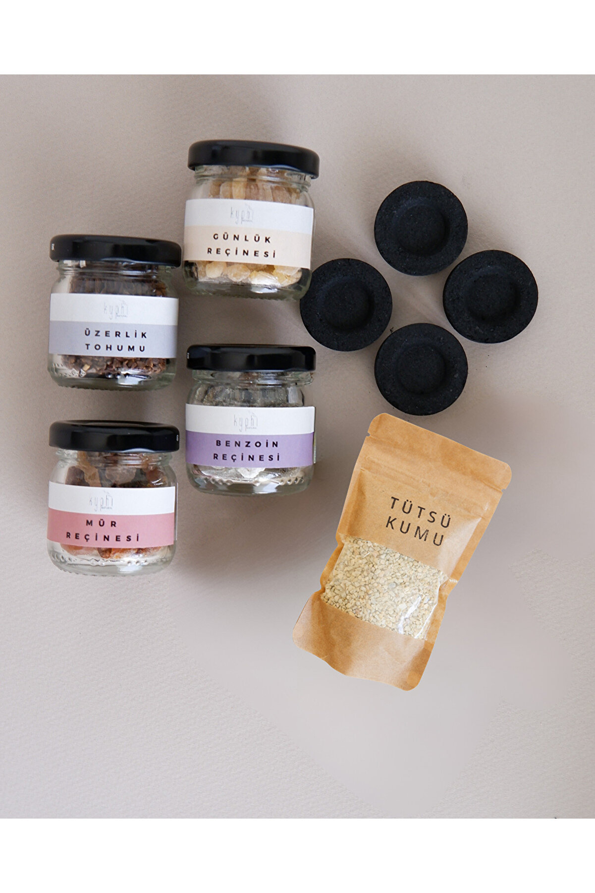 Kyphi Natural Doğal Reçine Ve Tohum Tütsü Seti 4'lü