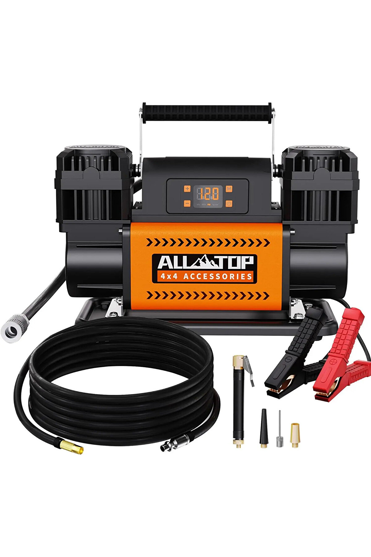 ALL-TOP 12V LCD Kontrollü Hava Kompresörü | 150 PSI 7.06CFM Ağır Hizmet Araç Lastik Şişirme Pompası