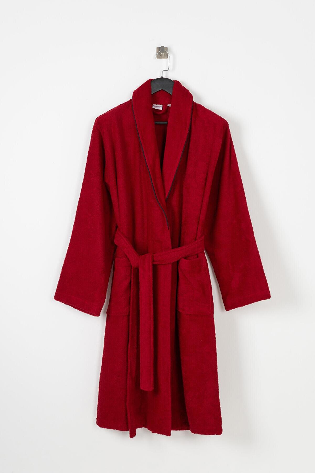 BOOVI Sun Reds - Unisex Şalyaka Kırmızı Bornoz - 1749 TL