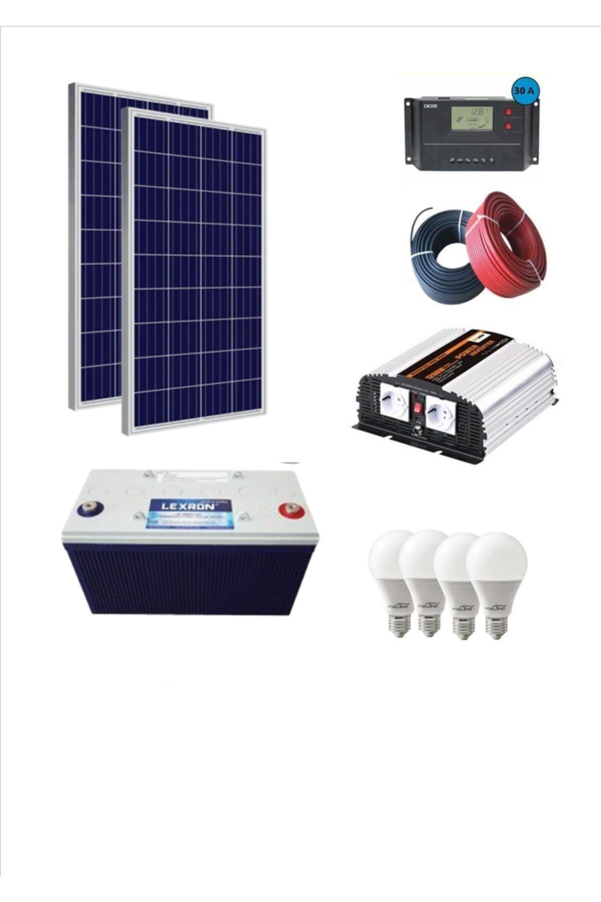 isos enerji 1200 Watt Güneş Enerjili Mini Buzdolabı +tv+aydınlatma Paketi