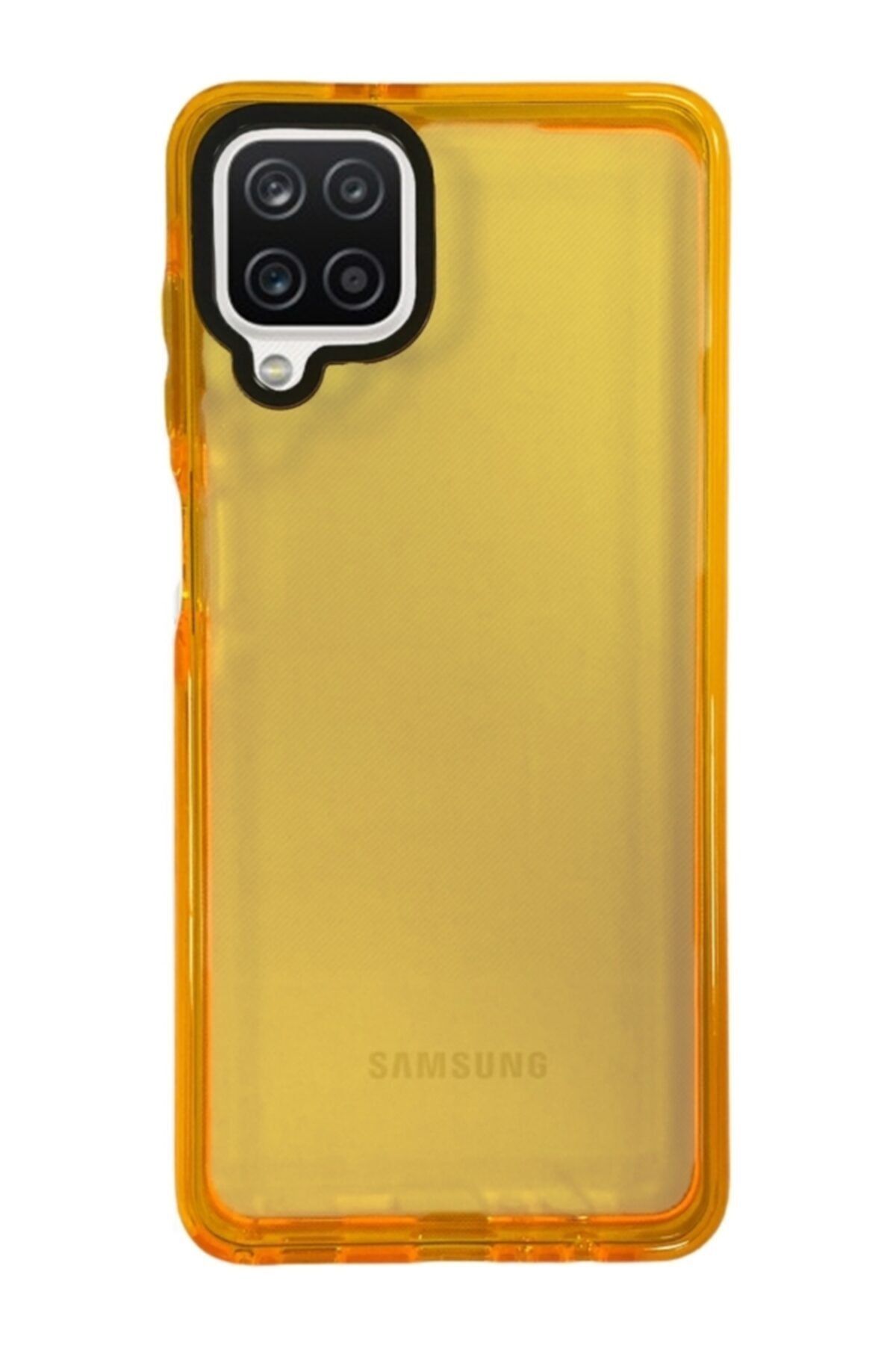 Mobilcadde Eiroo Jelly Samsung Galaxy A12 / M12 Turuncu Silikon Kılıf