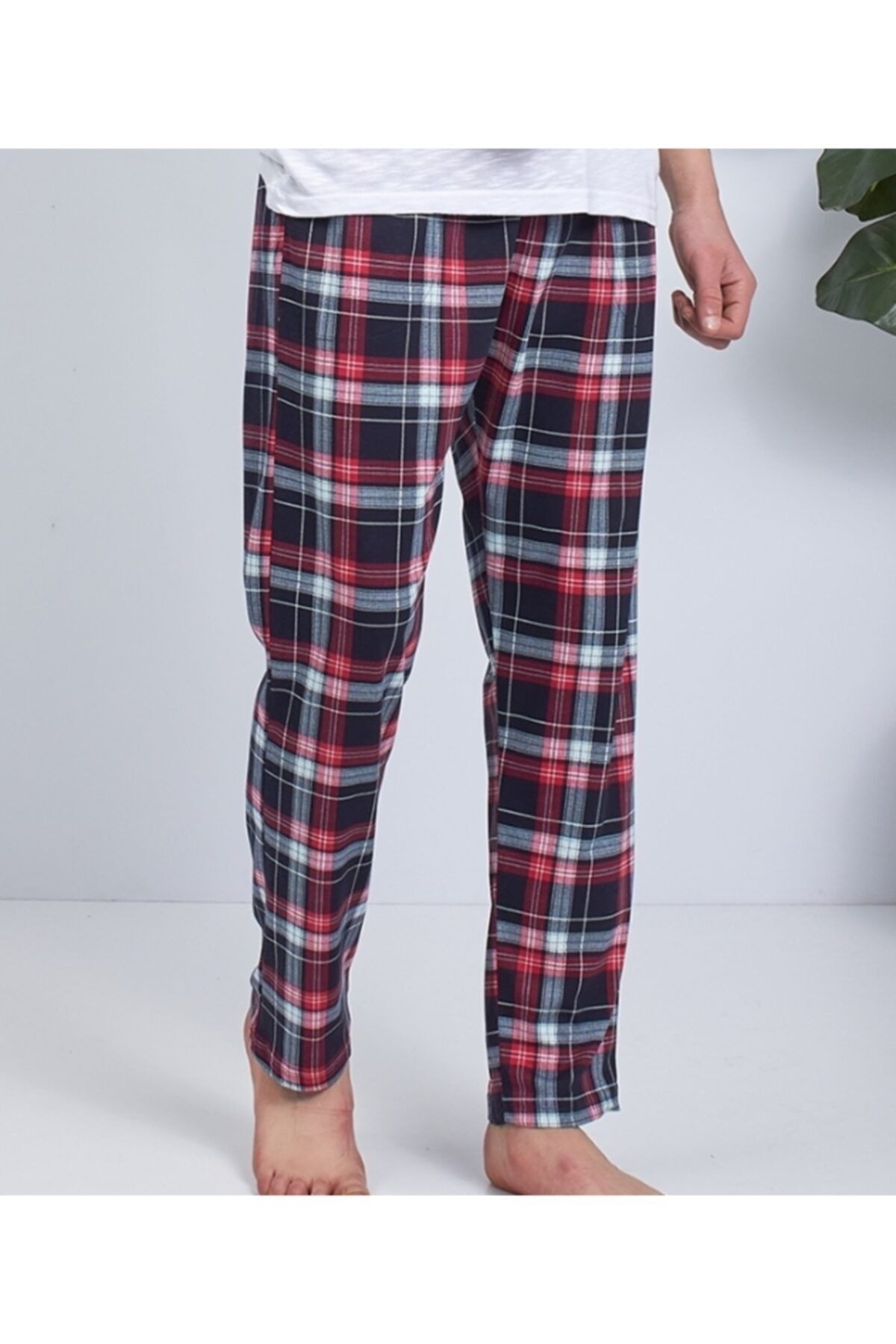 Moda Clubu Kırmzı Ekose Desen Erkek Pijama Altı