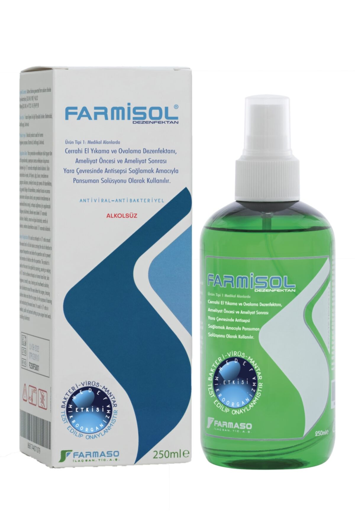 Farmisol Dezenfektan - Medikal Kullanım Yara Bakım Antiseptiği 250 ml