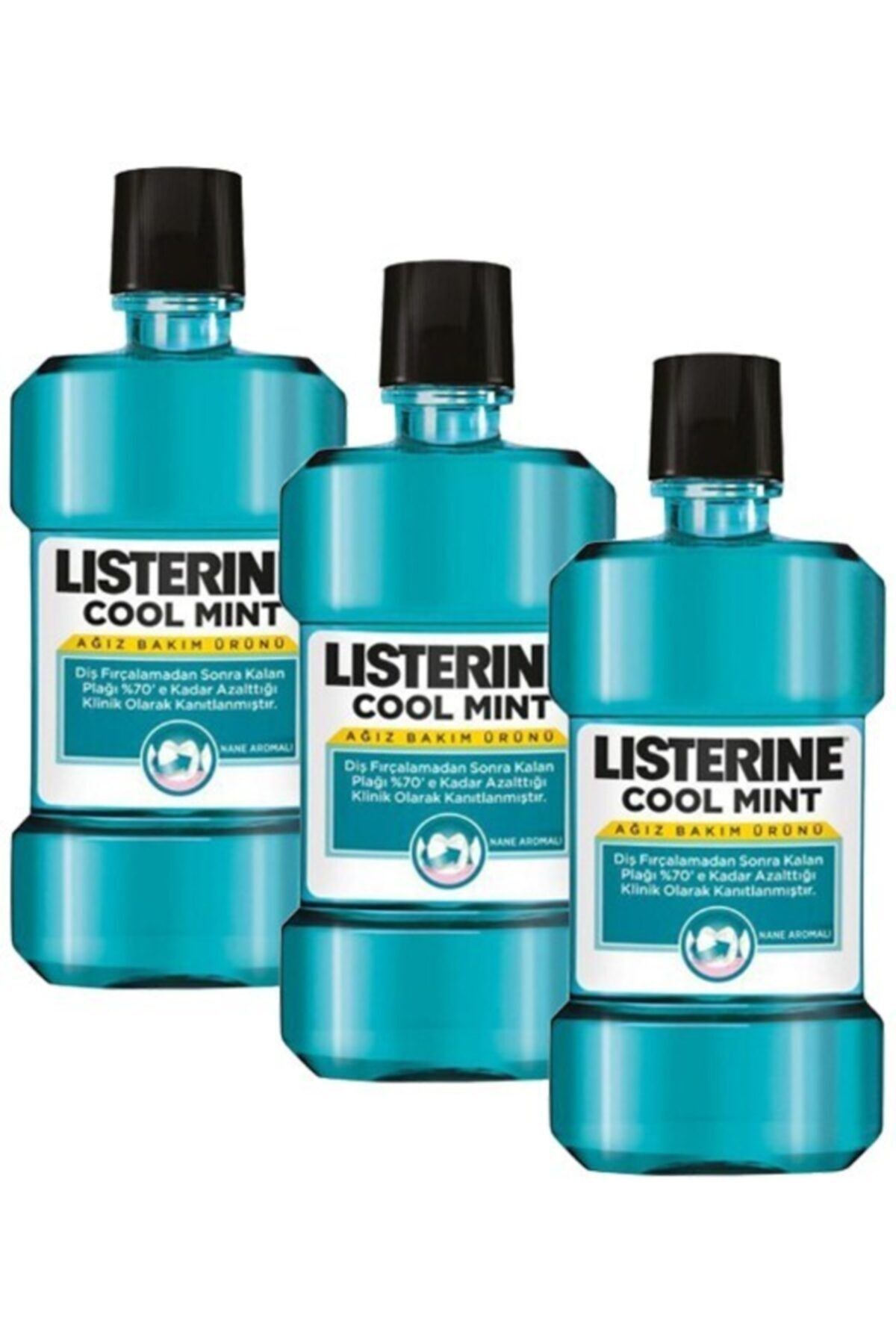 Listerine Ağız Bakım Suyu Cool Mint Nane 250 ml 3 Adet