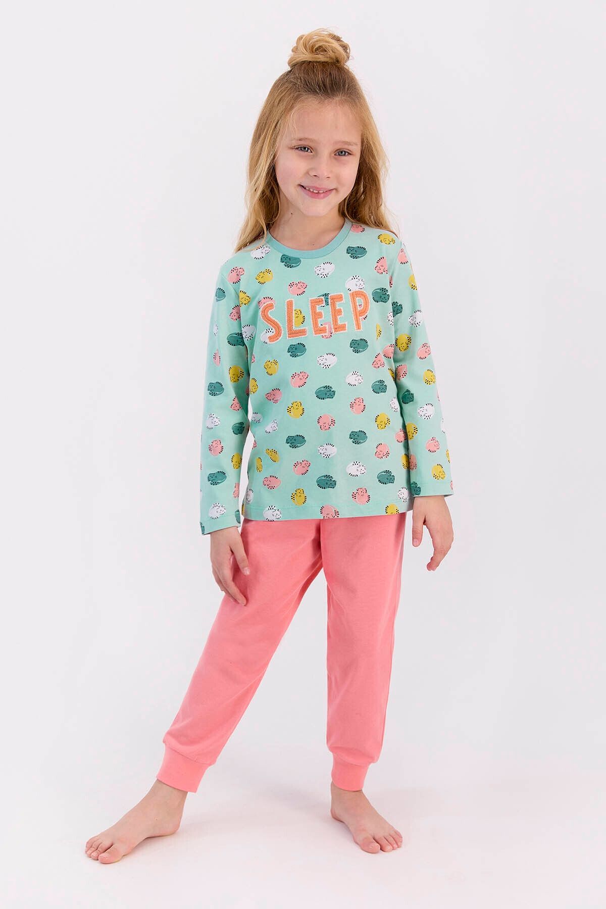 Rolypoly Rolypoly Sleep Açık Mint Kız Çocuk Pijama Takımı
