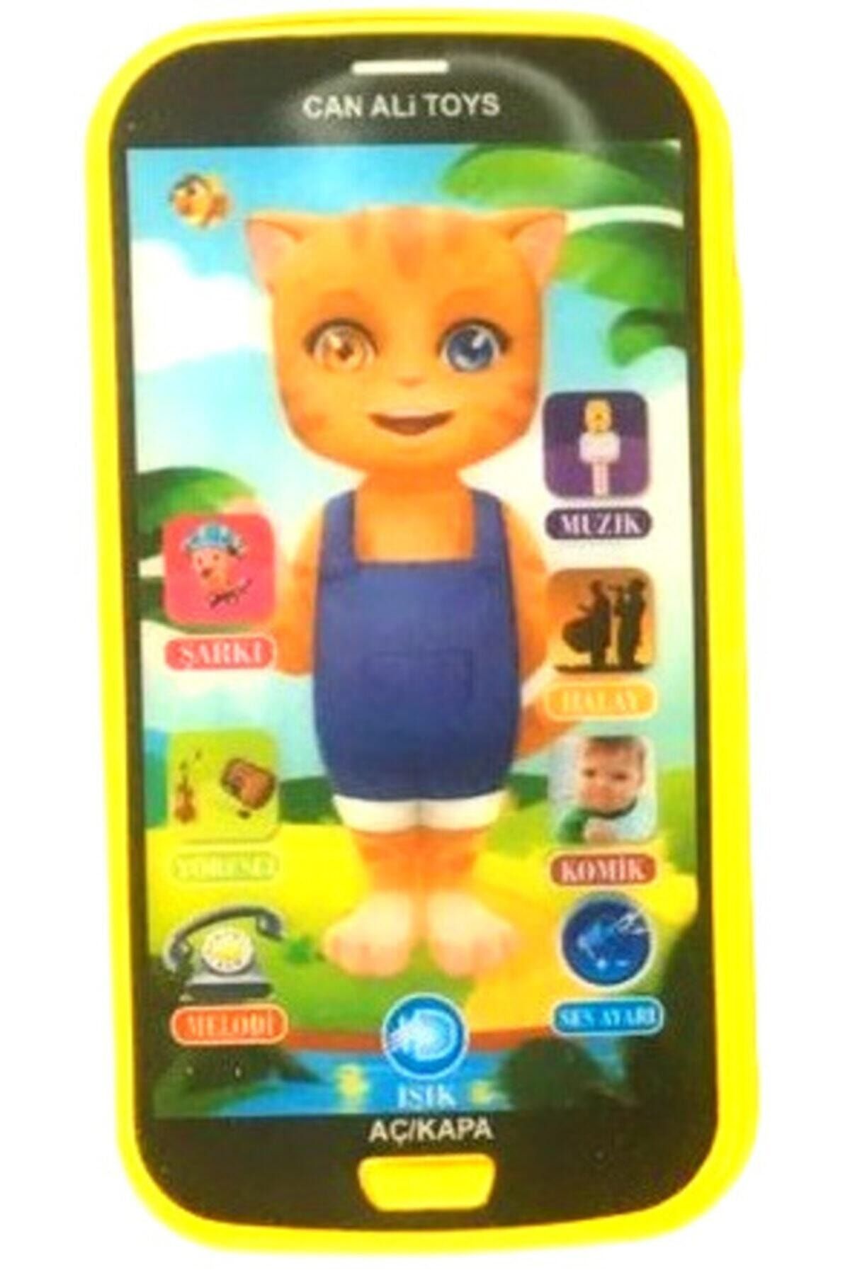 grs oyuncak Türkçe Müzikli Kedi Model Dokunmatik Telefon Sarı Grs-4248 Cnl-628-4248