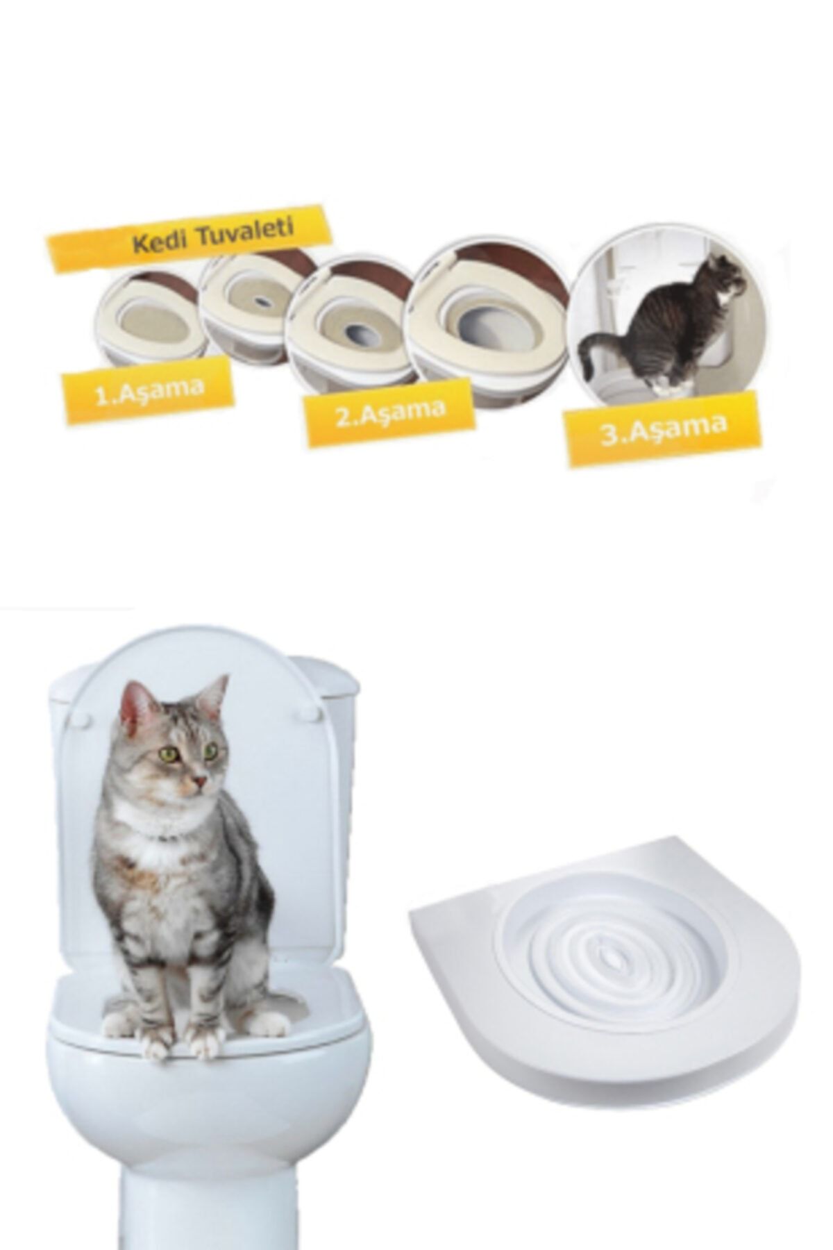 alorez Kedi Kumu Kabı Klozet Aparatı Citi Kitty Tuvaleti Eğitim Seti