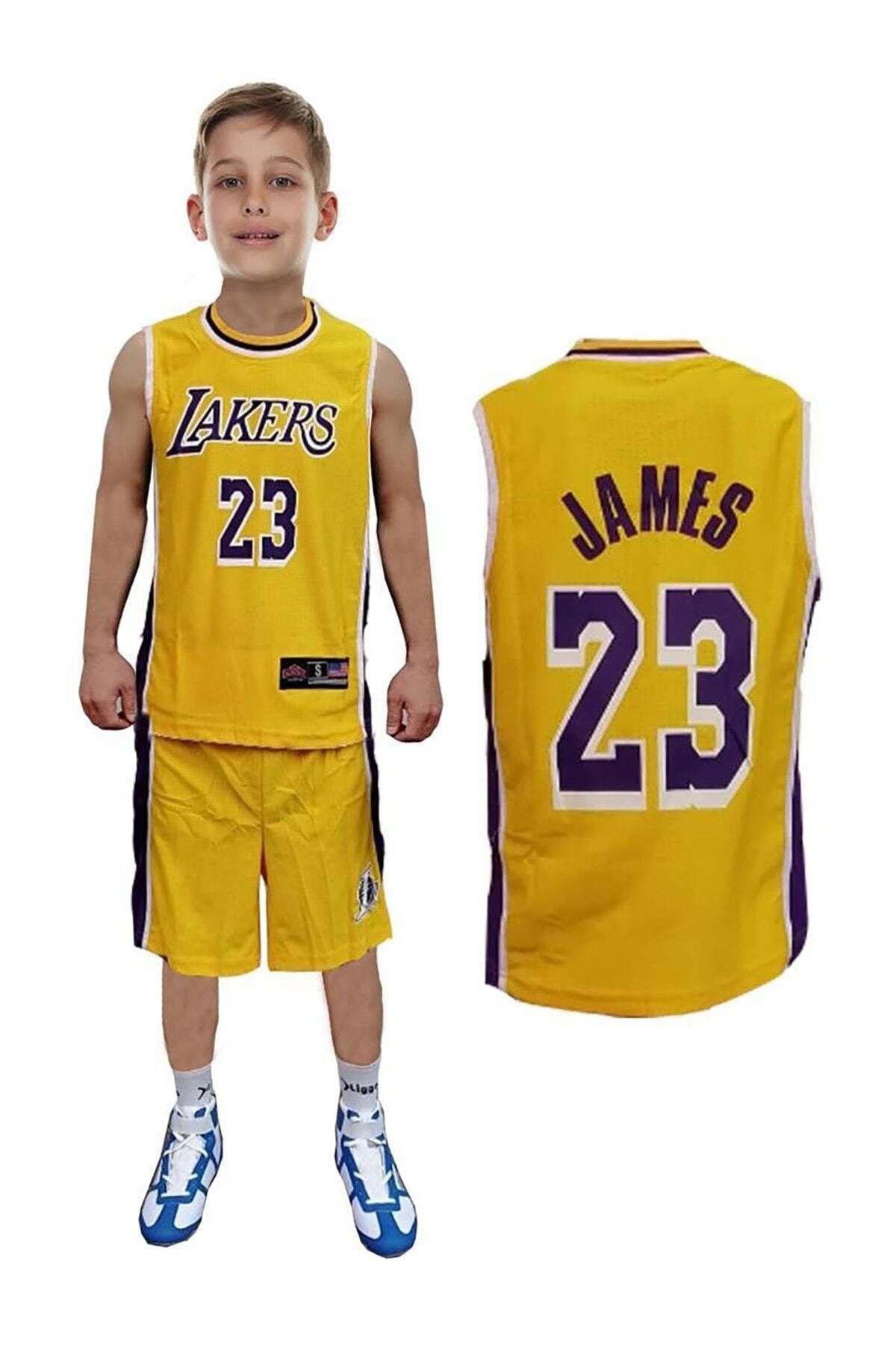 Liggo Lakers Çocuk Basketbol Forma Şort Takımı