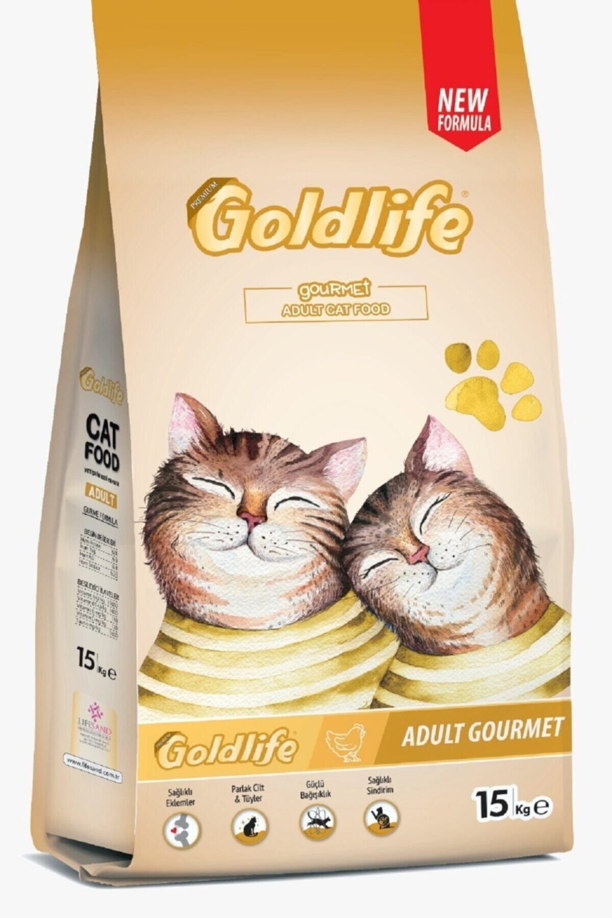 goldlife Tavuklu Yetişkin Çok Renkli Gourmet Kedi Maması 15 Kg