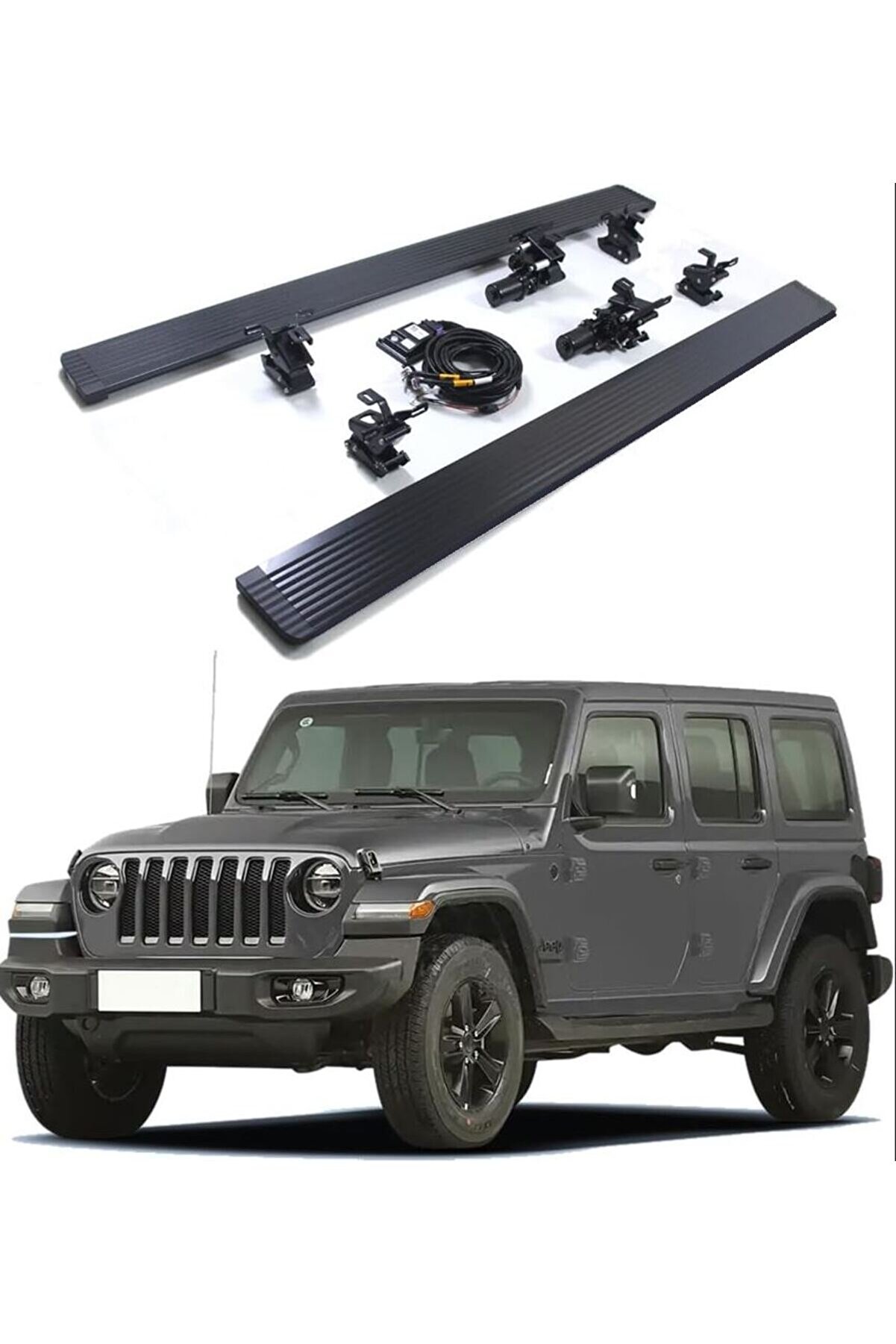 JEEP WRANGLER RUBİCON JL UYUMLU ELEKTRİKLİ BASAMAK SETİ 2018-2025