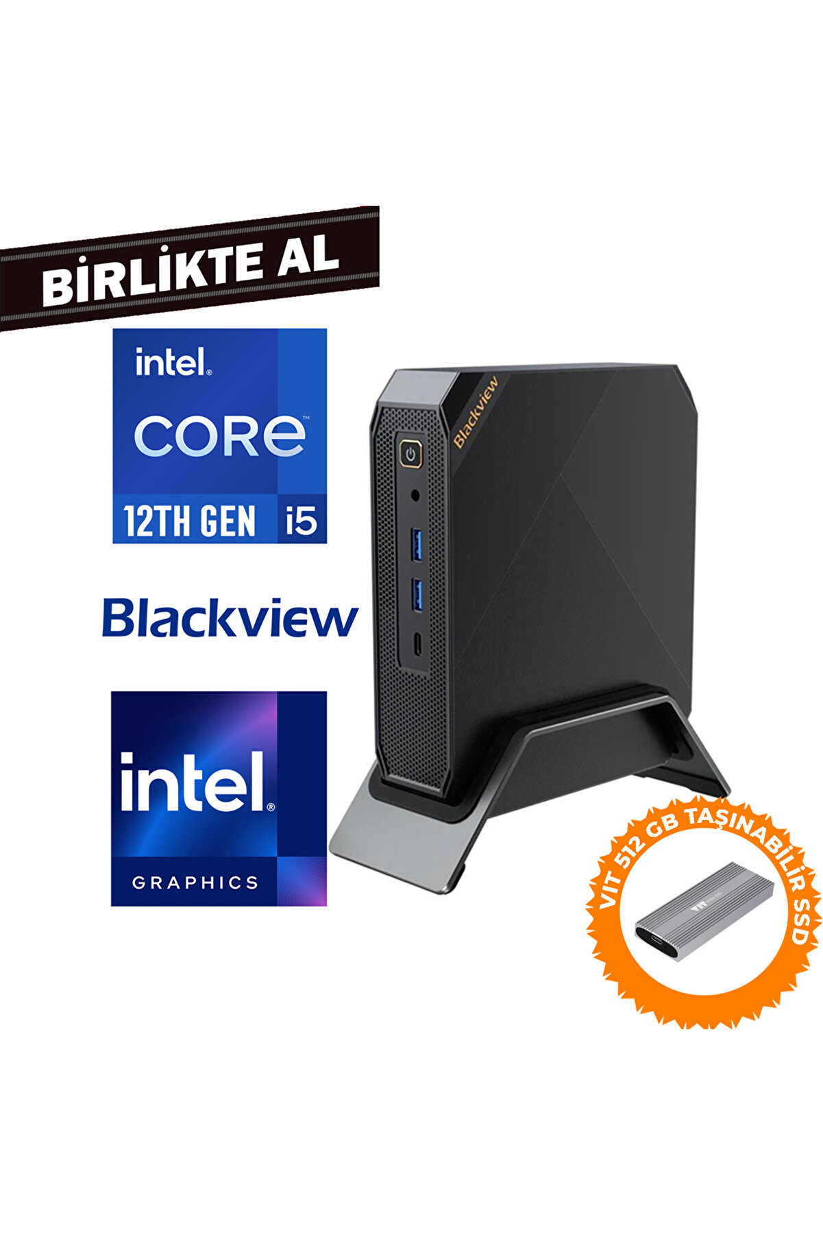 MP200 i5-12450H 16GB 512GB SSD Windows 11 Pro Mini PC 136 VIT 512 GB SSD MP200161I5 016