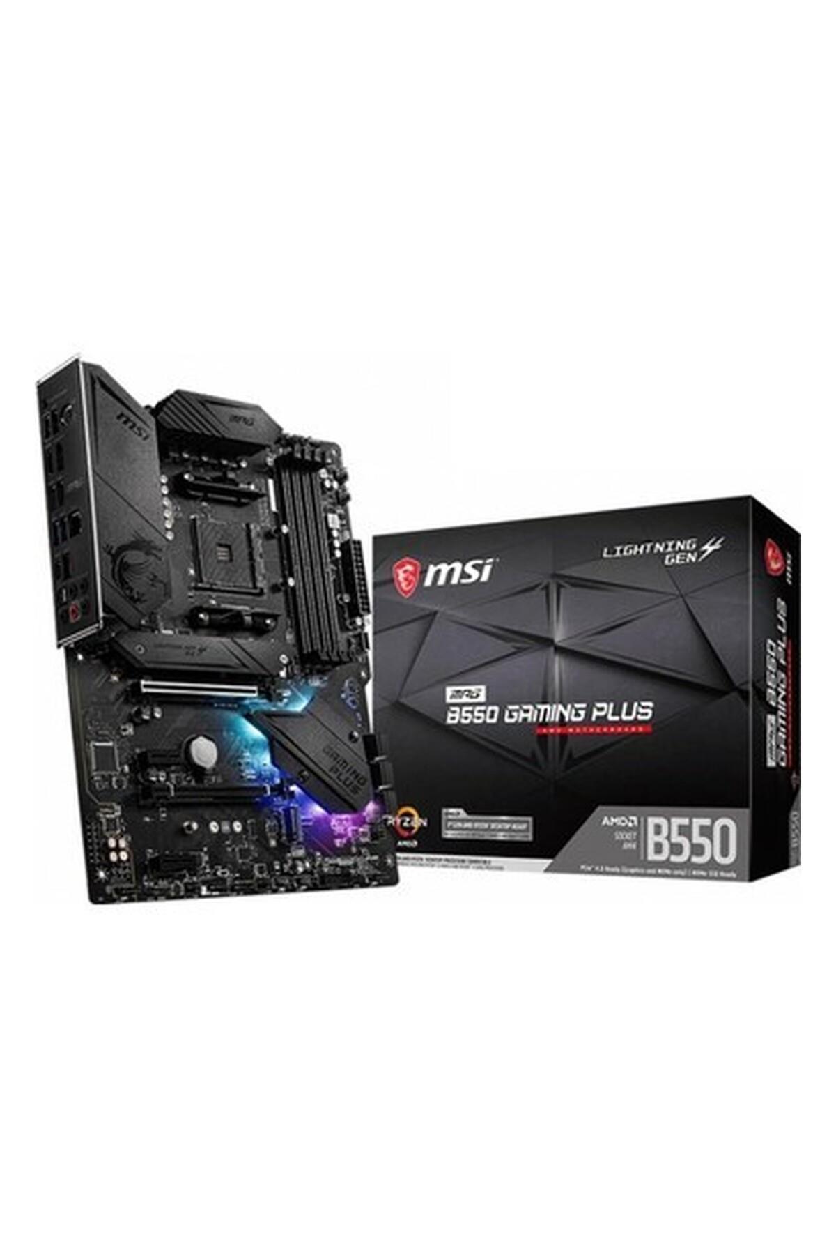 Mpg B550 Gaming Plus (Atx Amd Am4 Ddr4 M.2 USB 3.2 Nesil 2 HDMI Atx Oyun Anakartı Amd Ryzen 5000 Iş
