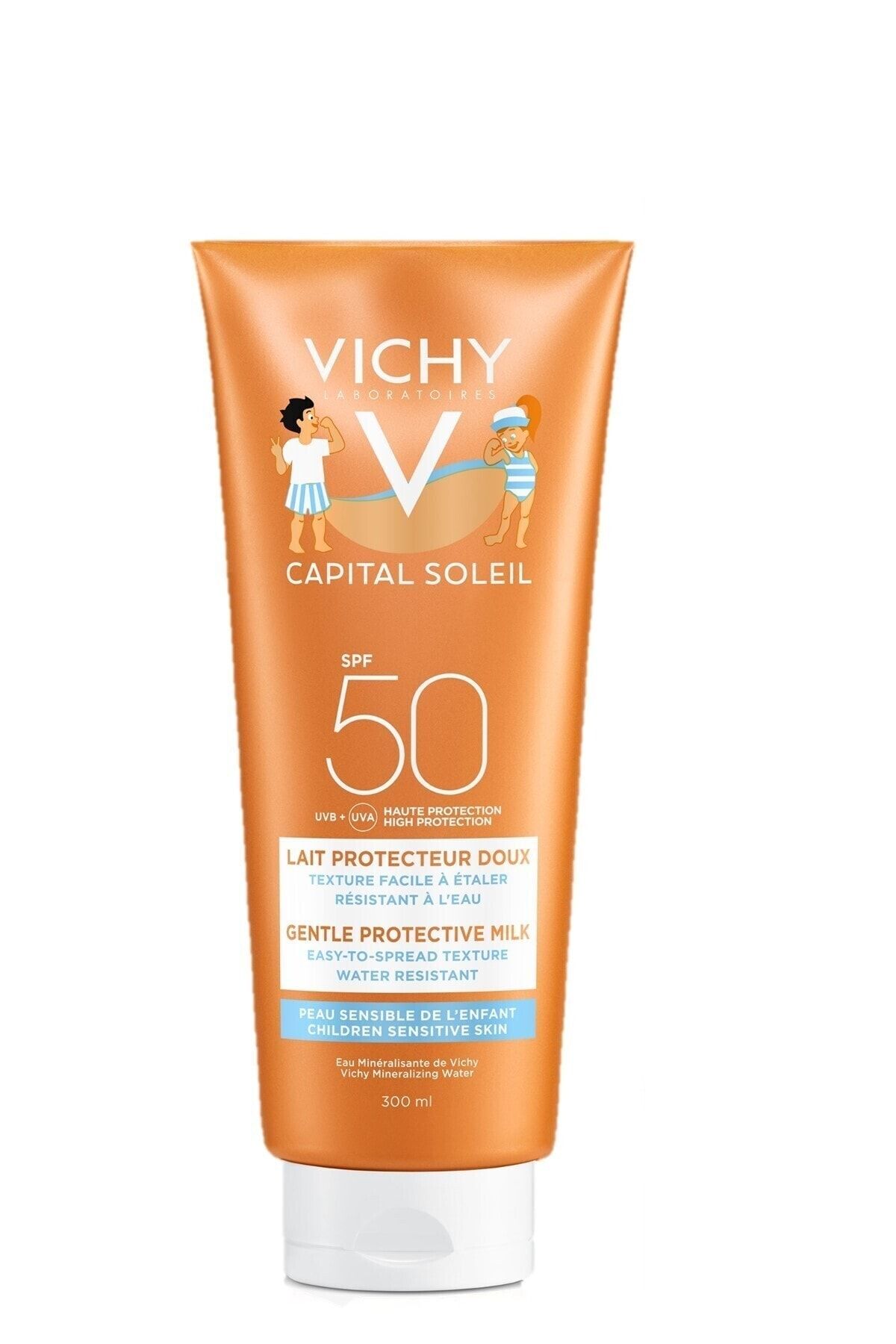 Vichy Capital Soleil Spf 50+ Çocuklar Için Yüz Ve Vücut Güneş Sütü 300 Ml