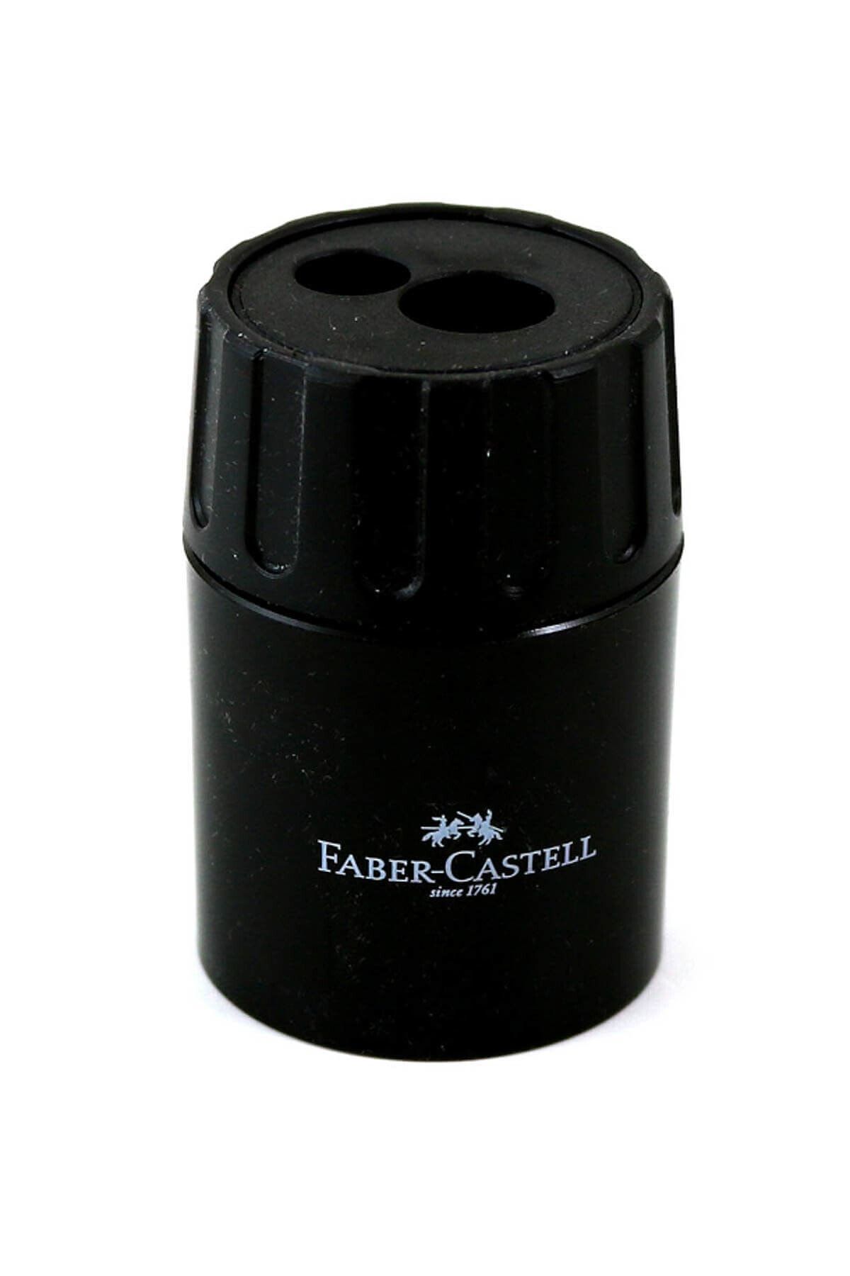 Faber Castell Geniş Hazneli Çiftli Kalemtraş Adet Siyah