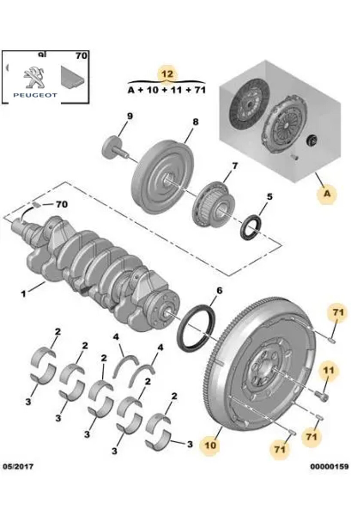 Debriyaj96volan Kit 207-307-308-407 Dv6ted4 0532.Q4 1628933180