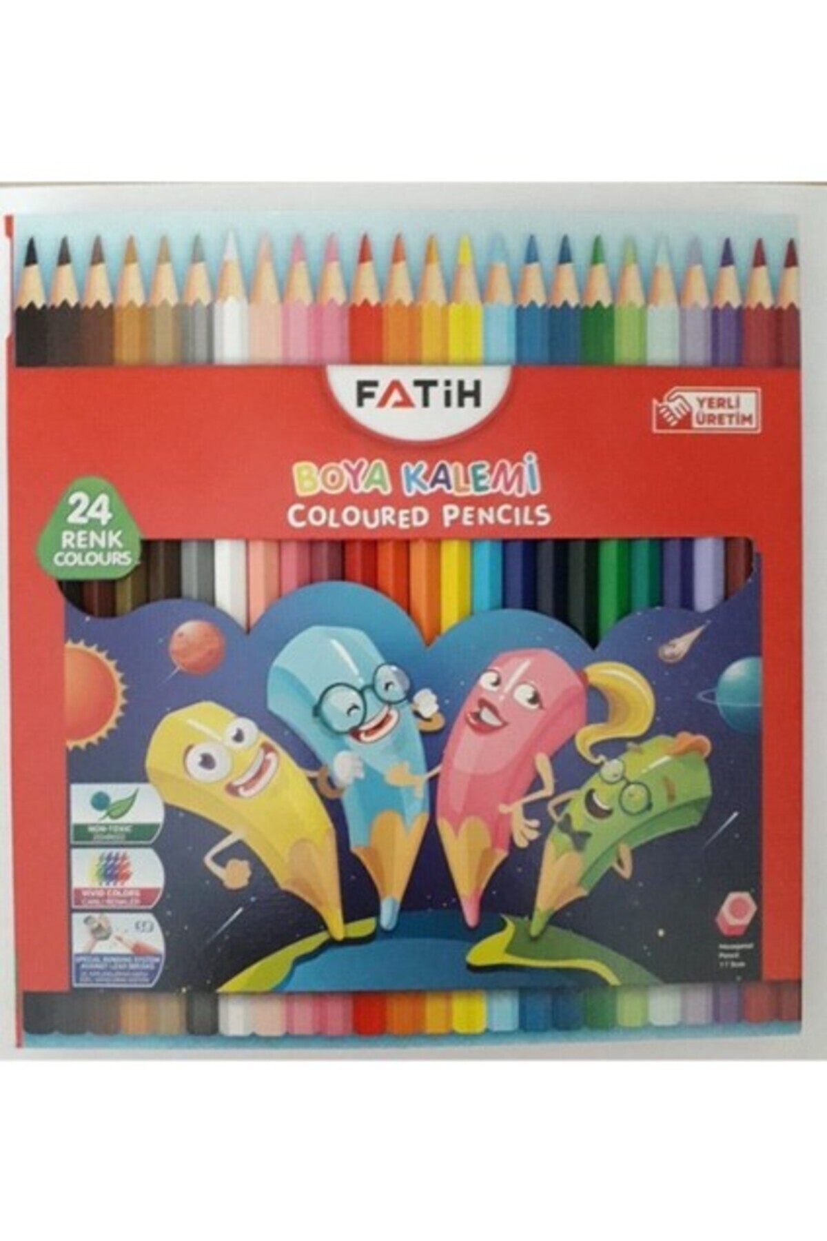 Fatih Tam Boy 24'lü Kuru Boya Seti - Karışık Renkler, Çatlamaya Dayanıklı