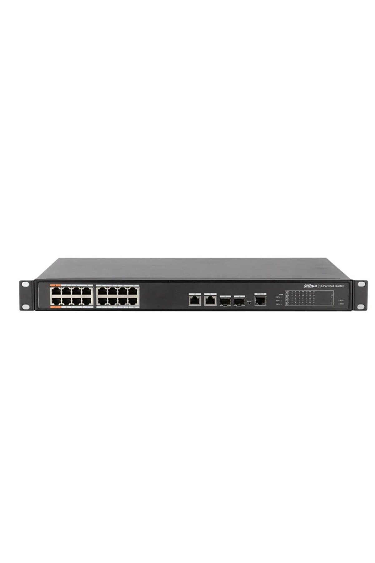 DAHUA PFS4218-16ET-240-V3 16 Kanal Yönetilebilir PoE Switch (16FE PoE 412GE Combo)