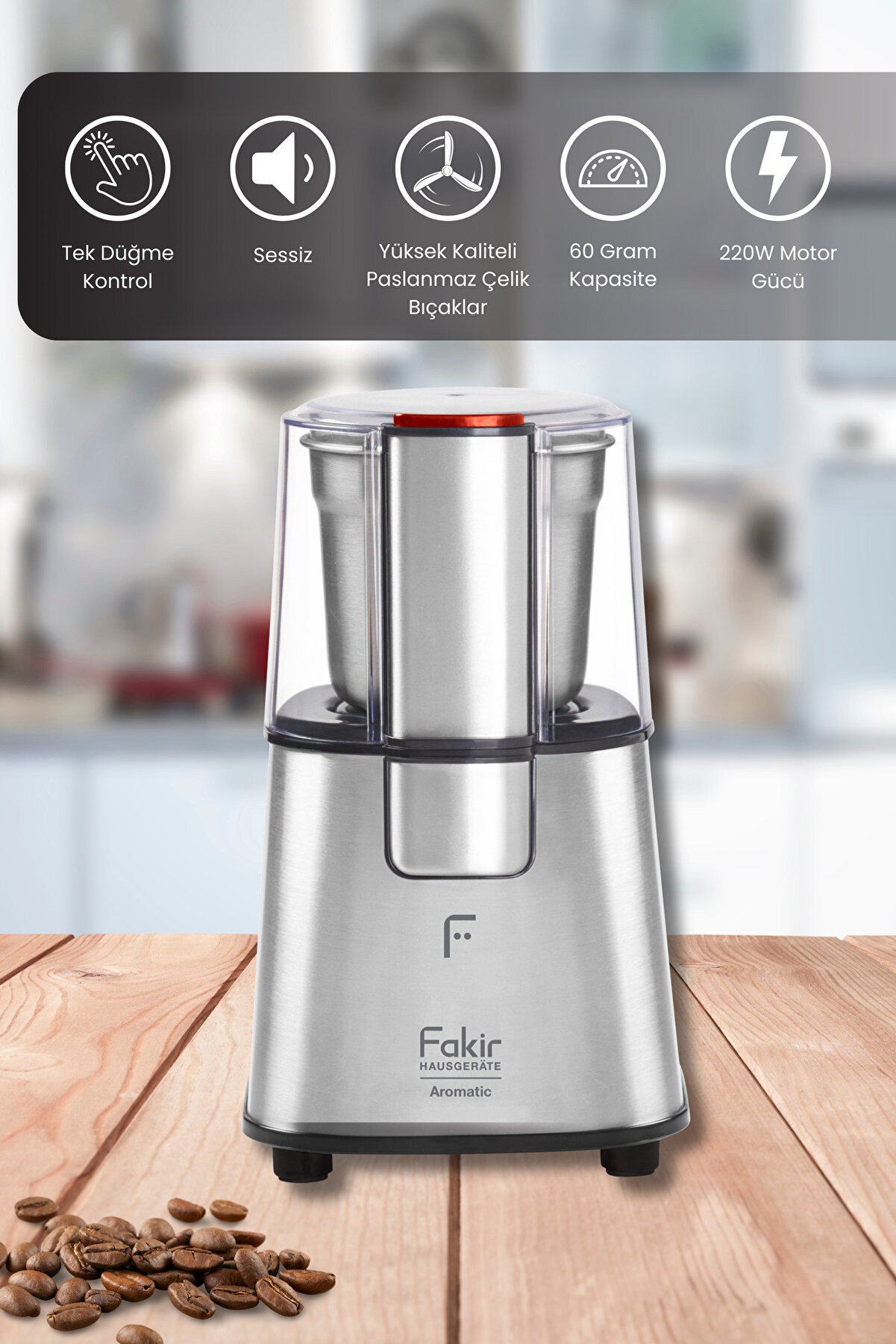 Fakir Aromatic Kahve Baharat Öğütücüsü | Doğal Baharatlar İçin Profesyonel Çözüm