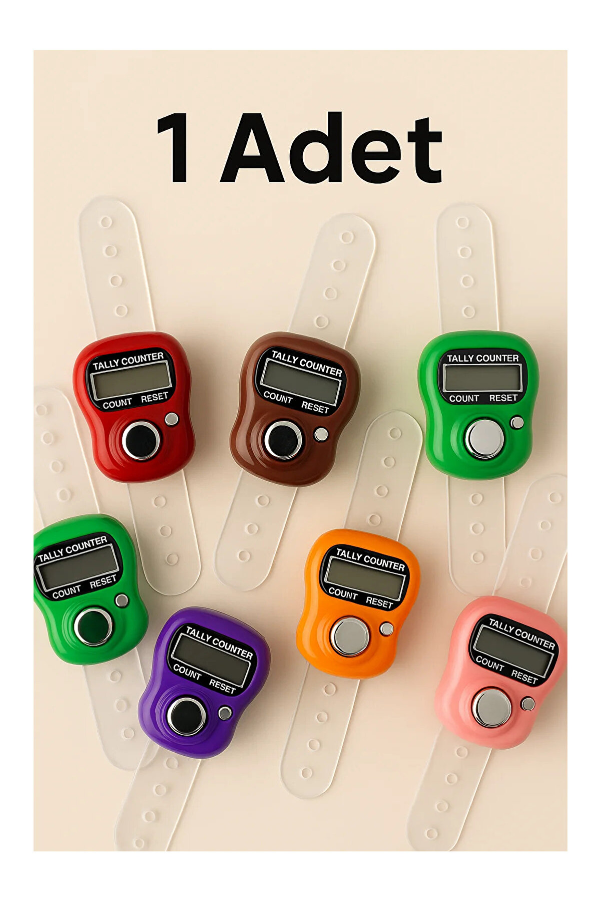 Zikirmatik 1 Adet Karışık Renk Yüzük Tesbih - Namaz ve Zikir İçin Ideal