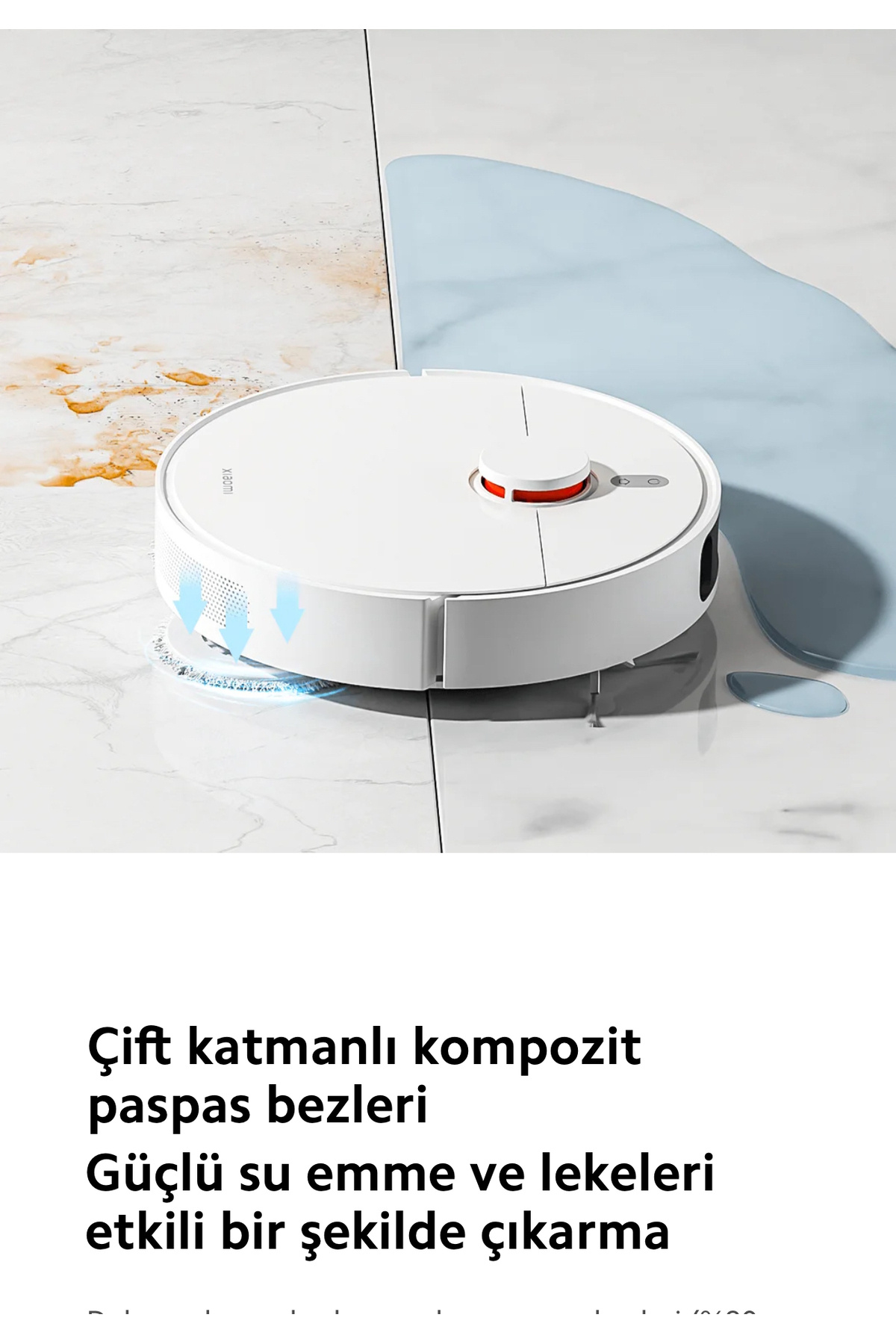 3D Engellerden Kaçınma Çift Hatlı Lazer ve LDS LİDARLI Çift Katmanlı Paspas Premium Robot Süpürge