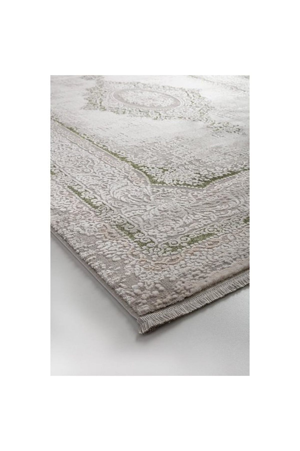 Bahariye Halı Ezgi Serisi Modern Halı Tw 5664 Beyaz/yeşil