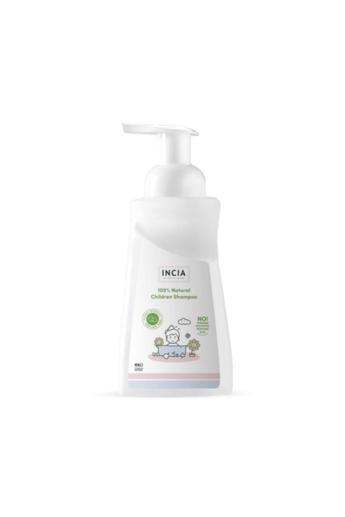 INCIA %100 Doğal Organik Sertifikalı Bebek Ve Çocuk Jel Şampuanı Saç Vücut Lavanta Konak Önleyici 350 ml