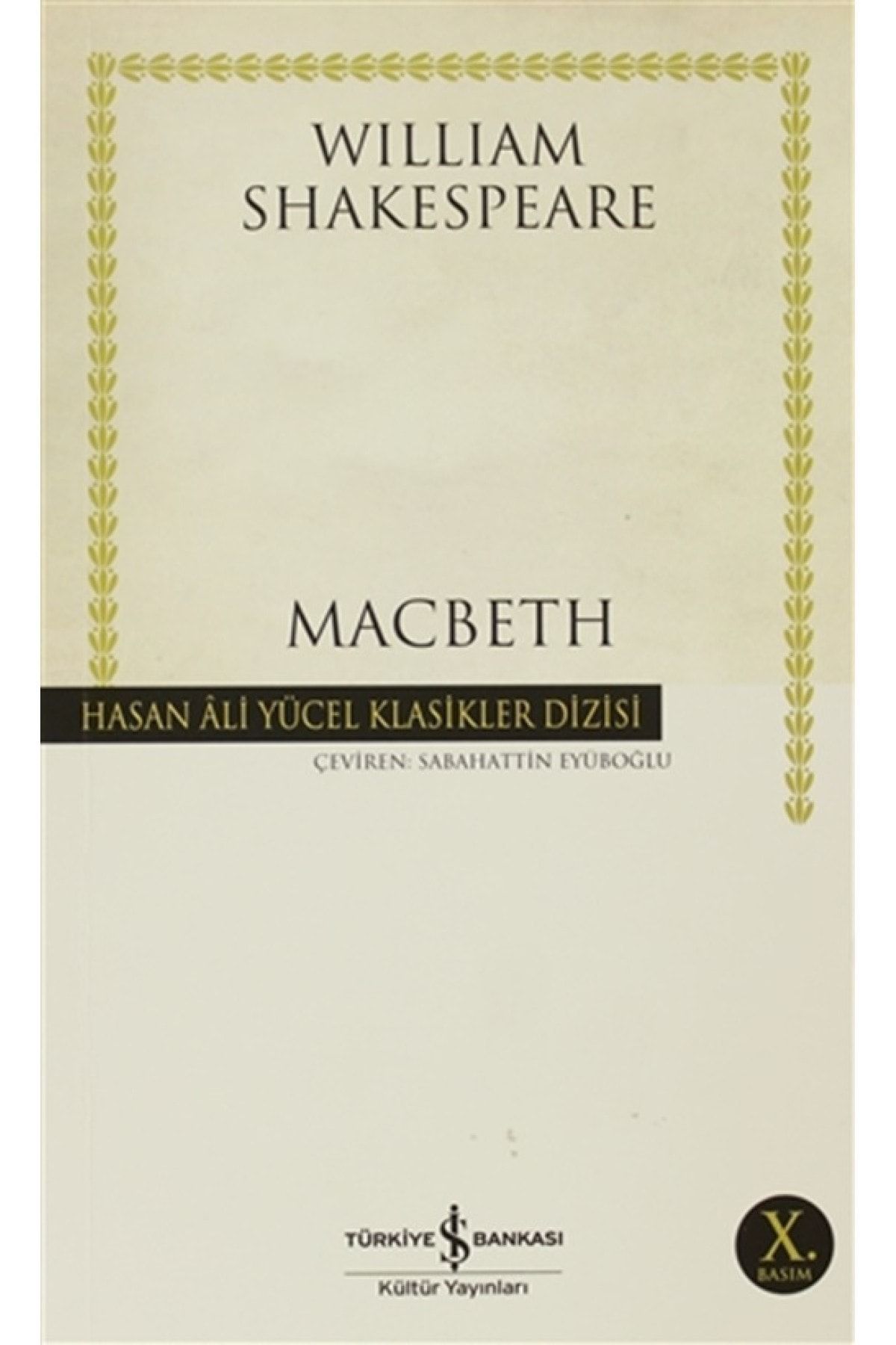 Türkiye İş Bankası Kültür Yayınları Macbeth