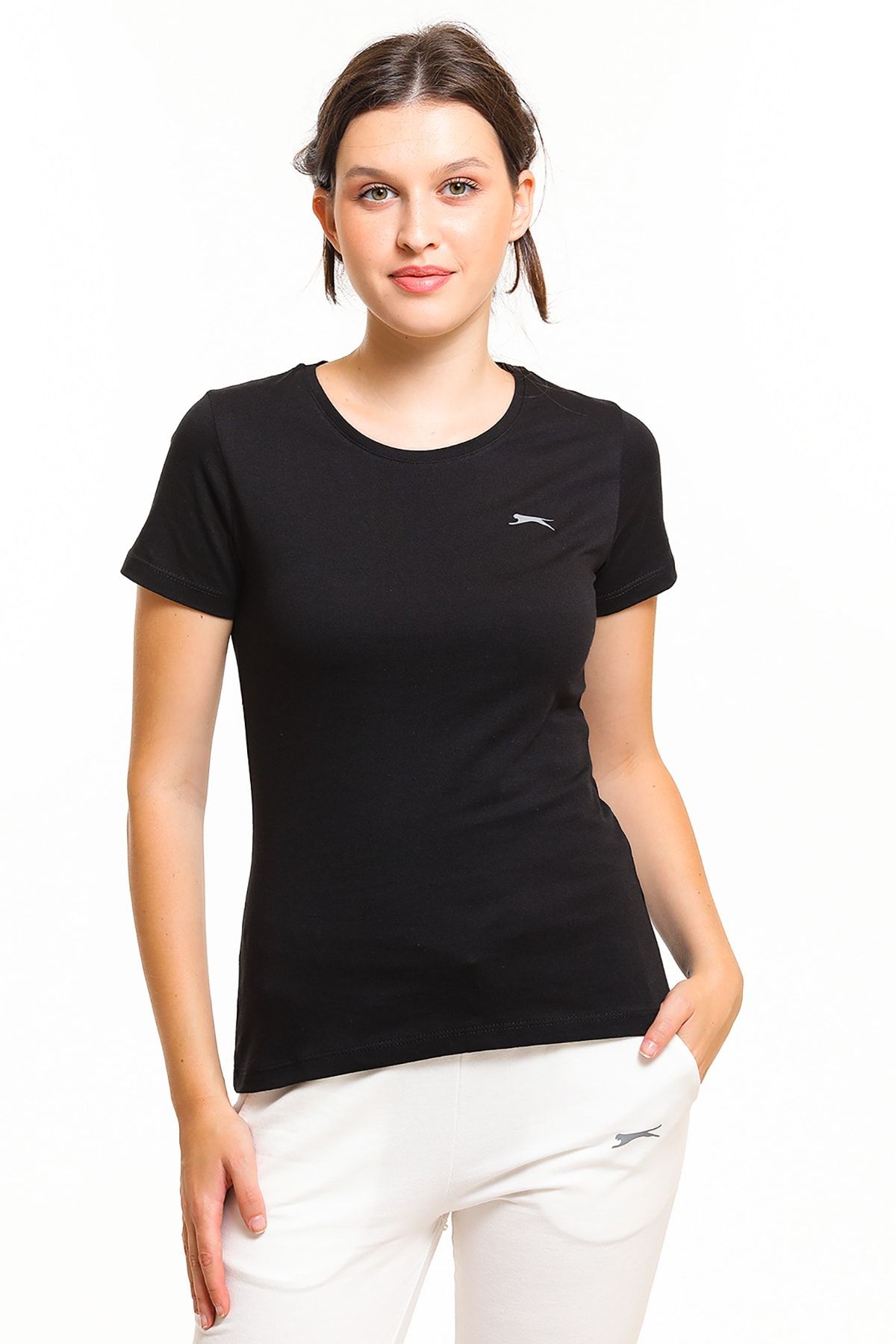 Slazenger Yonca Kadın T-shirt Siyah