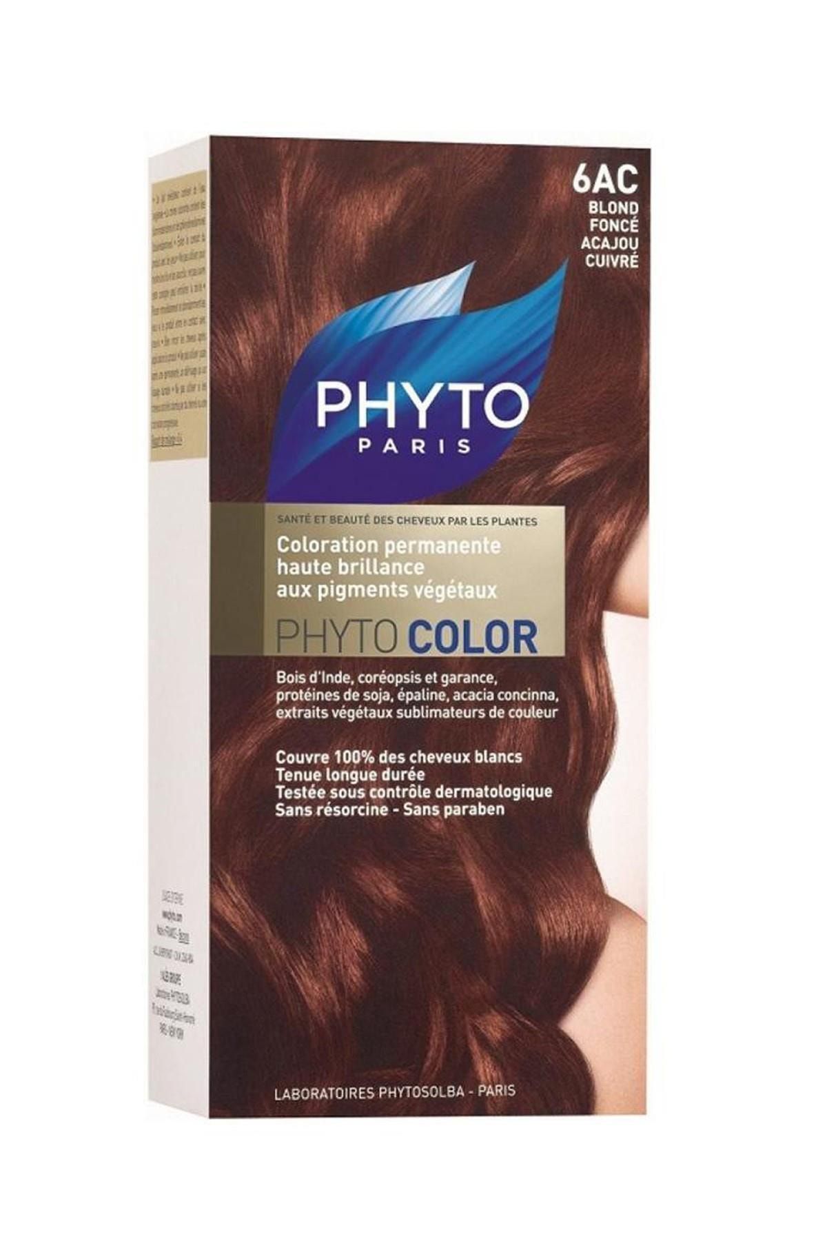 Phyto Bakır Koyu Sarı Saç Boyası - Color 6ac Kit Akaju 618059109690