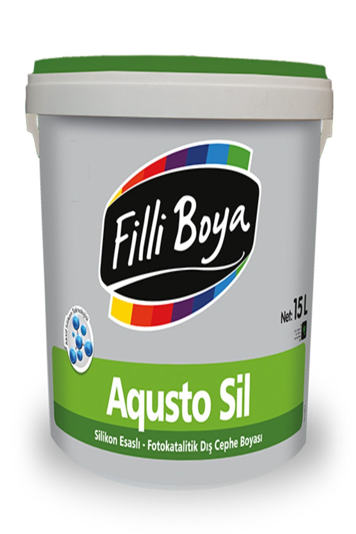 Filli Boya Aqustosil Silikonlu Fotokatalitik Dış Cephe Boyası 15 Lt