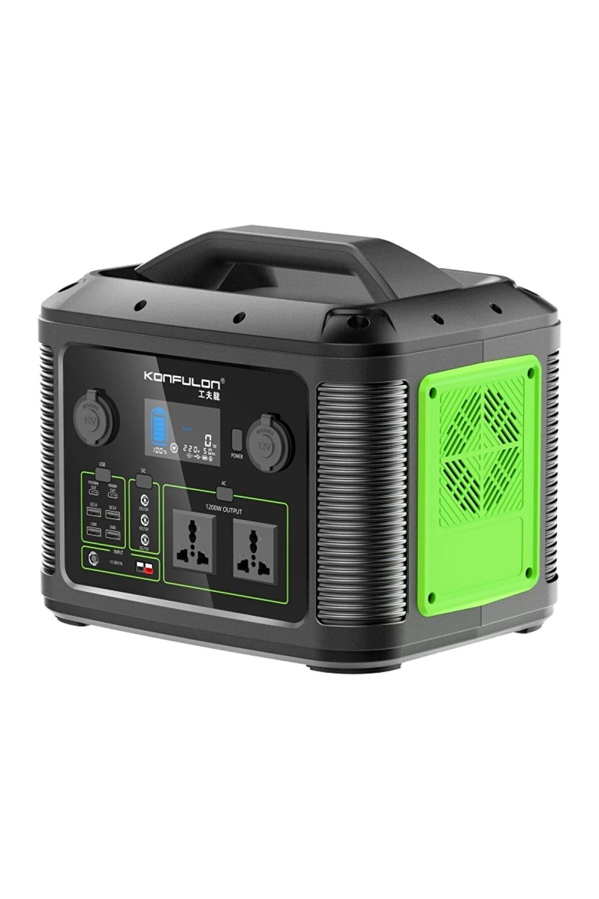 Cn06 1200W 315.000 Mah Kamp Şarj 60W Pd - Siyah-(5796)