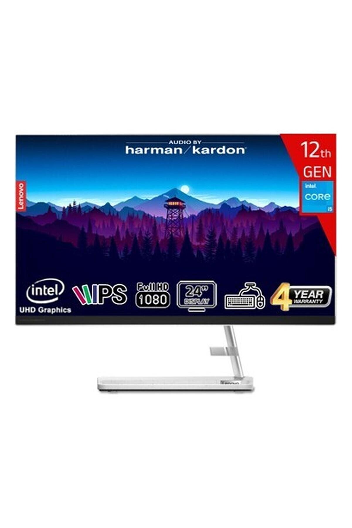 Ideacentre Aıo 3 24IAP7 Intel Core I5-12450H 32GB 1tb SSD Intel UHD Graphics 23.8 Fhd IPS Fre