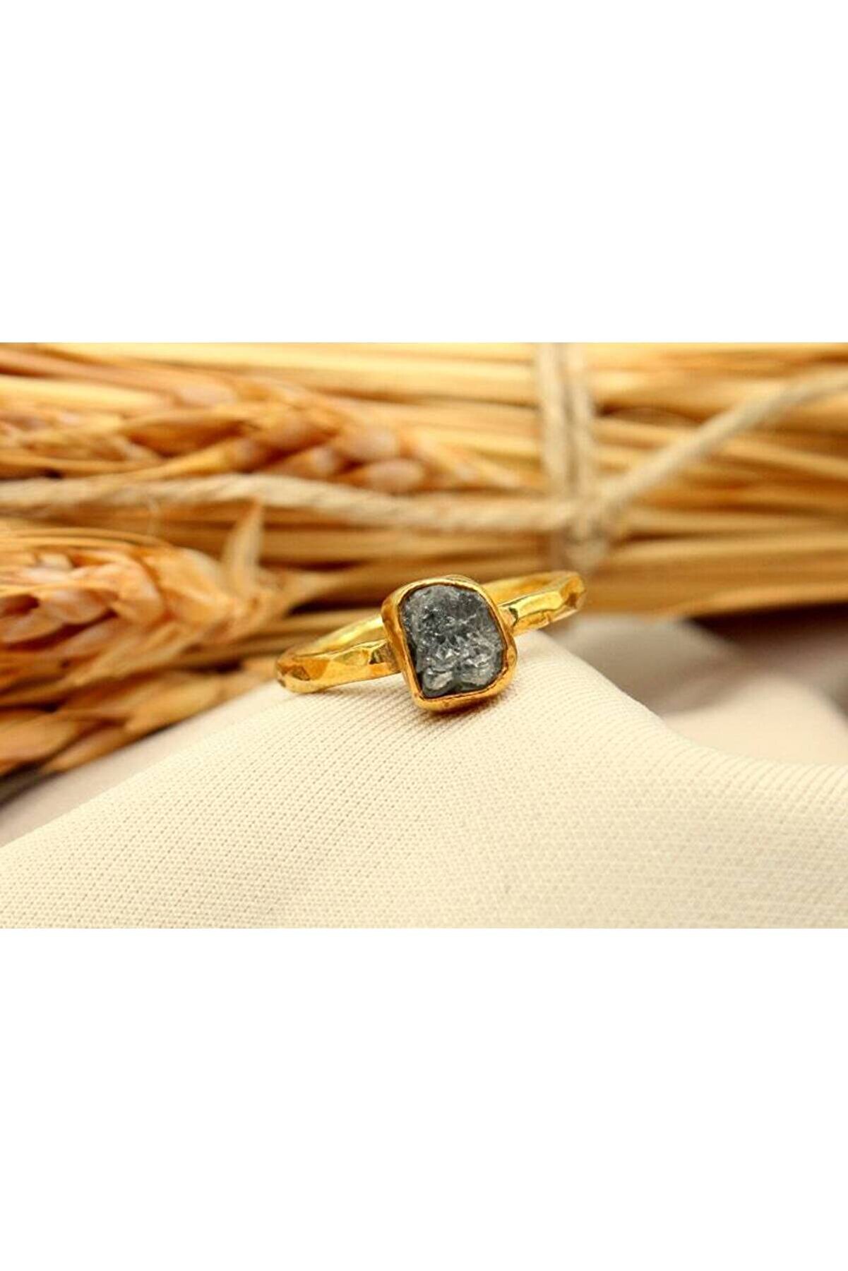 alpsilverart 925 Ayar Gümüş Doğal Ham Elmas Yüzük | Özel Tasarım El Yapımı