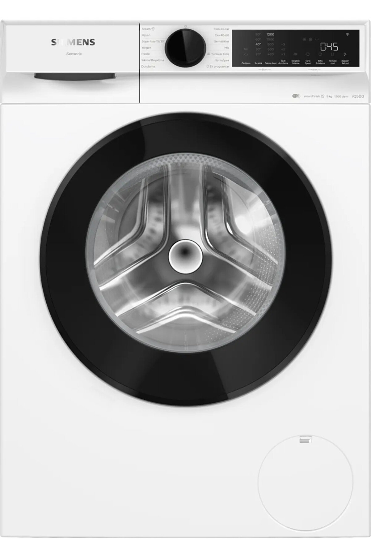 WG42K2Z0TR iQ500 Çamaşır Makinesi 9 kg 1200 dev./dak., Beyaz