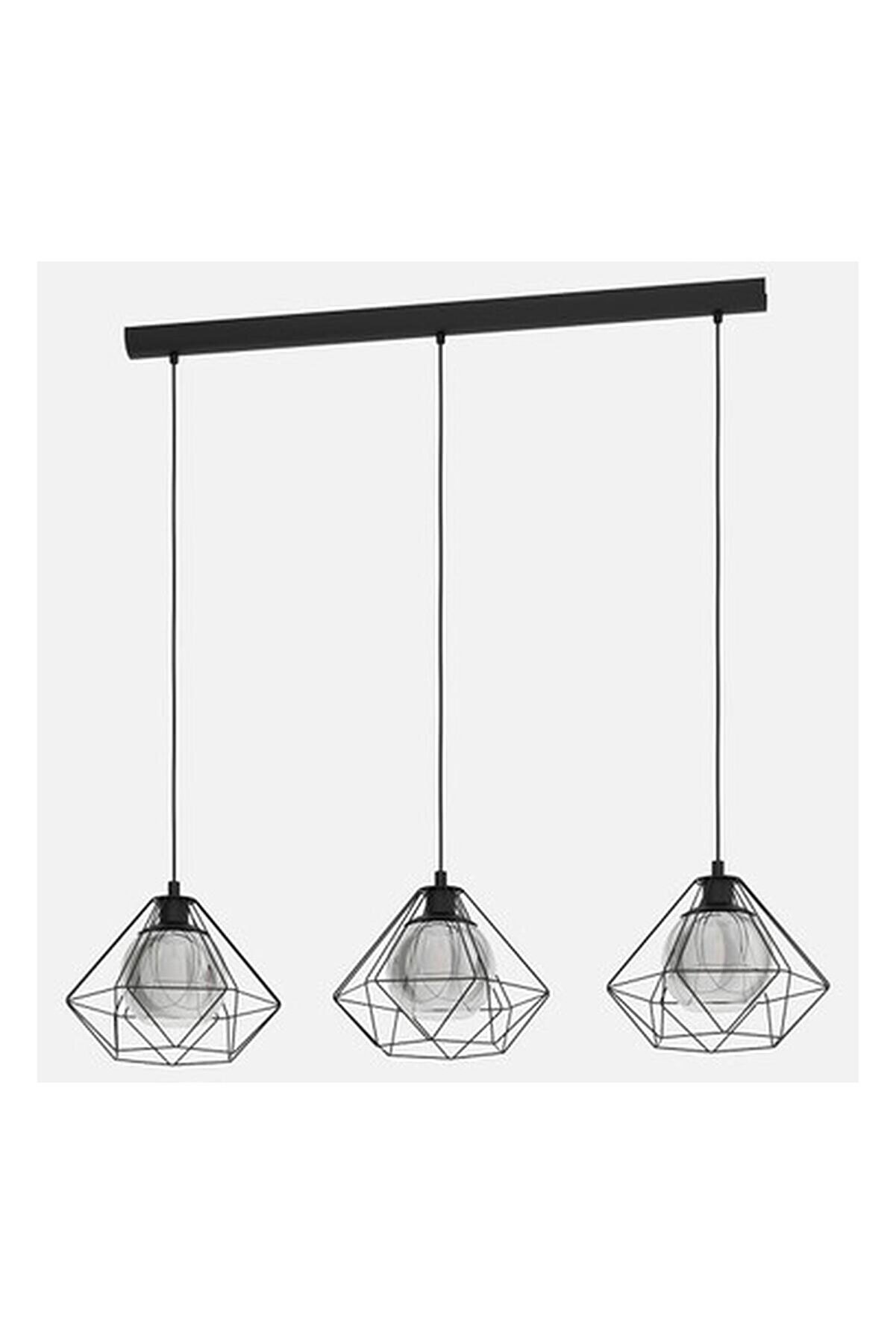 Vernham Modern 3'lü E27 Duy Metal Avize