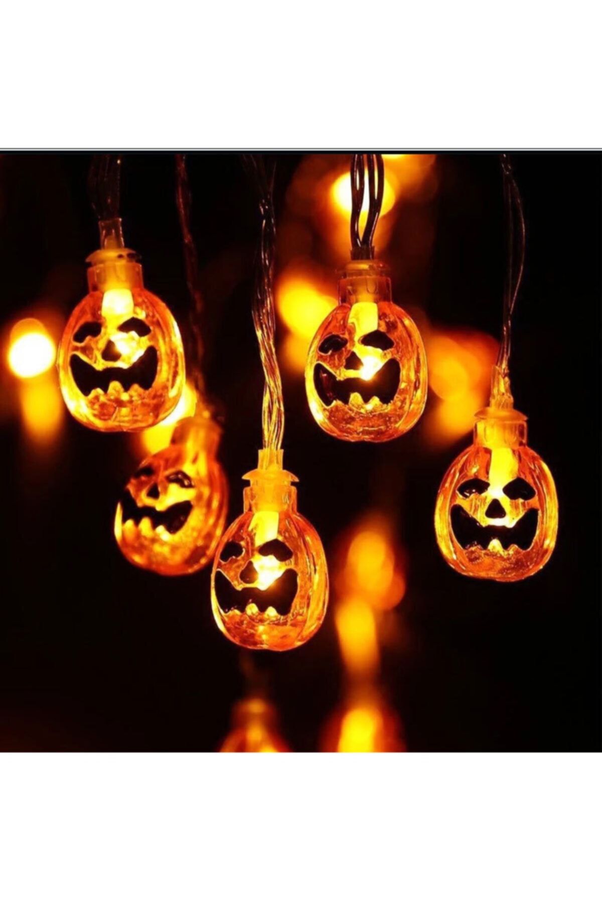 epazzar Halloween Cadılar Bayramı Bal Kabağı Şeklinde Damla Süs Lambası