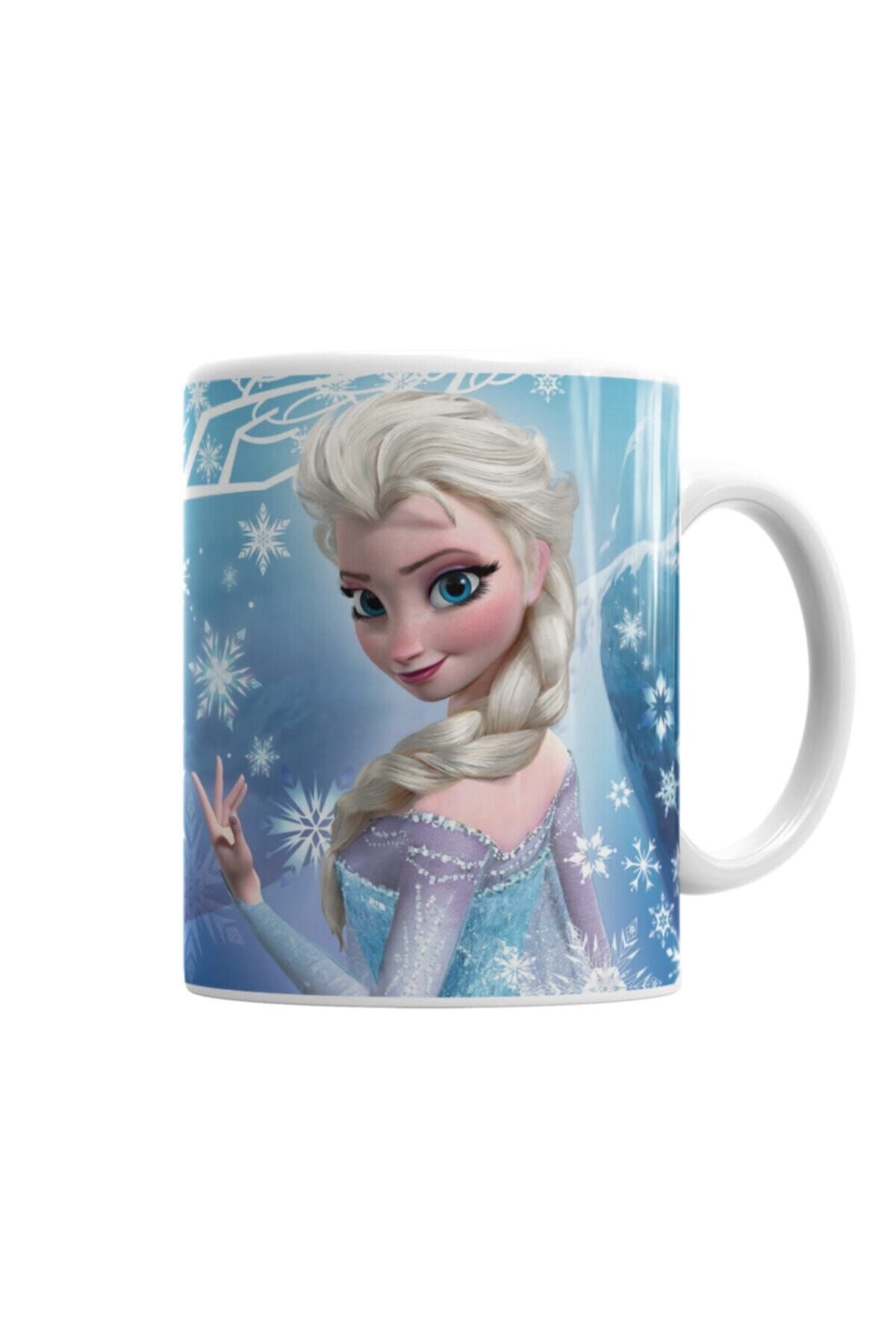Baskı Dükkanı Frozen Elsa Kupa Bardak Porselen