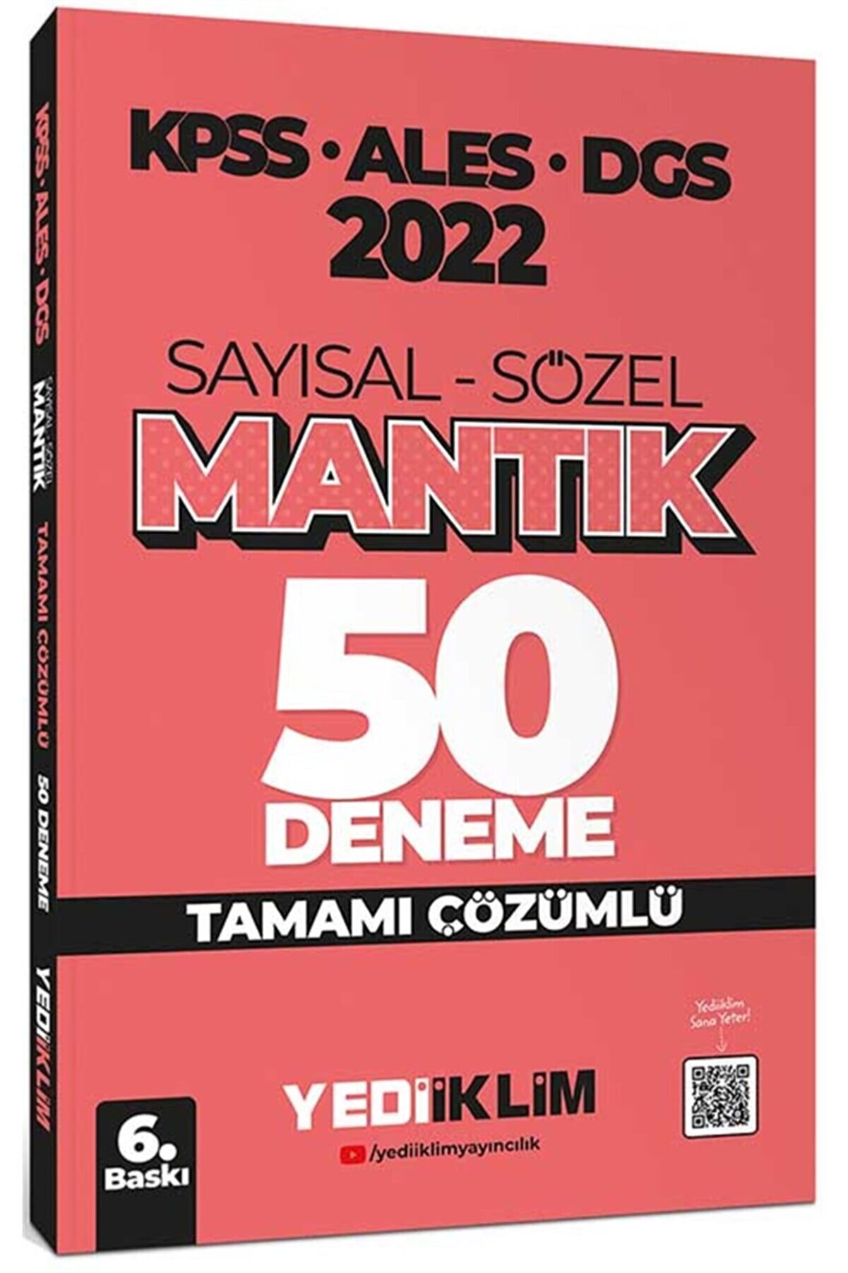 Yediiklim Yayınları 2022 Kpss-ales-dgs Sayısal Sözel Mantık Tamamı Çözümlü 50 Deneme