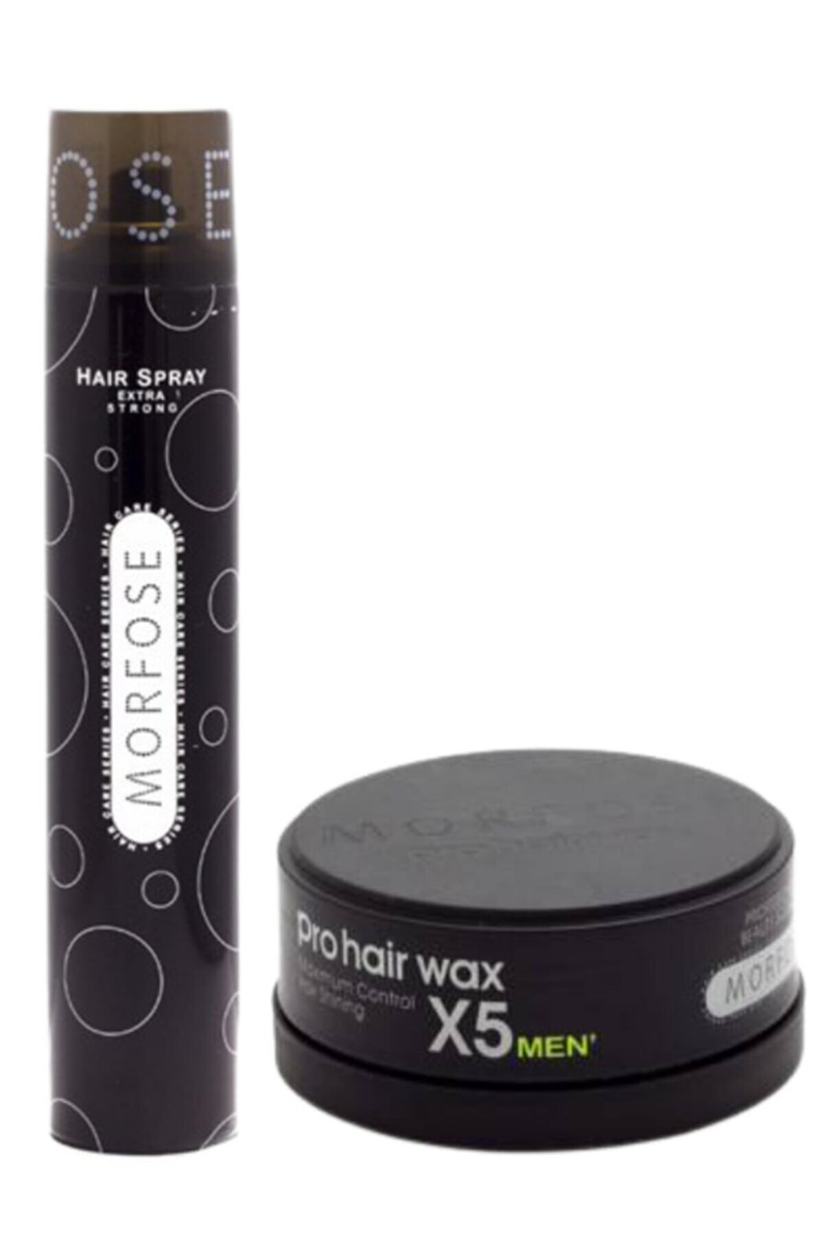 Morfose Saç Spreyi Siyah 400ml + Pro Hair Wax X5 Men Maximum Cont