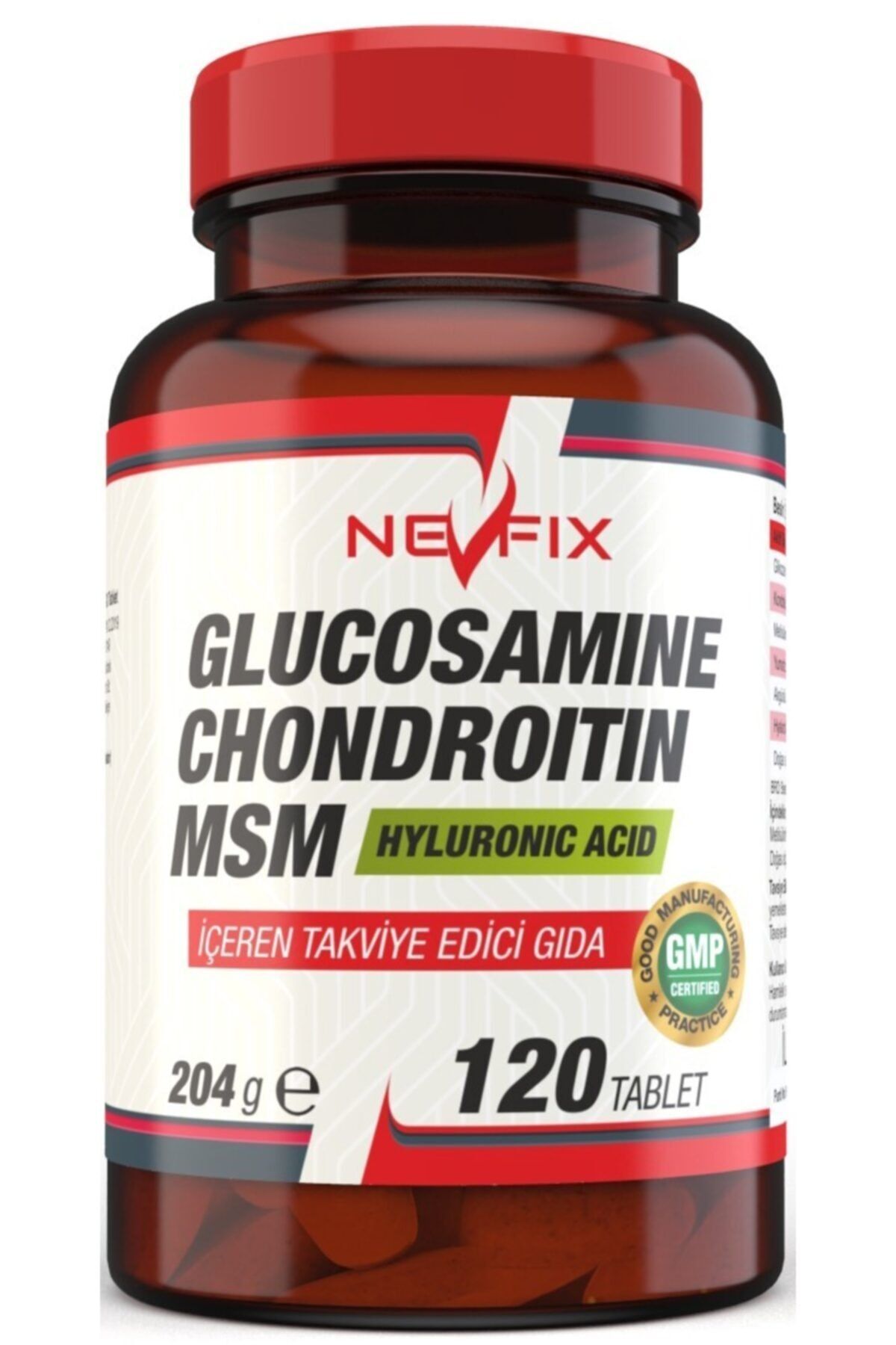 Nevfix 120 Tablet Glucosamine Chondroitin Msm Hyaluronic Acid Yumurta Zarı Akgünlük
