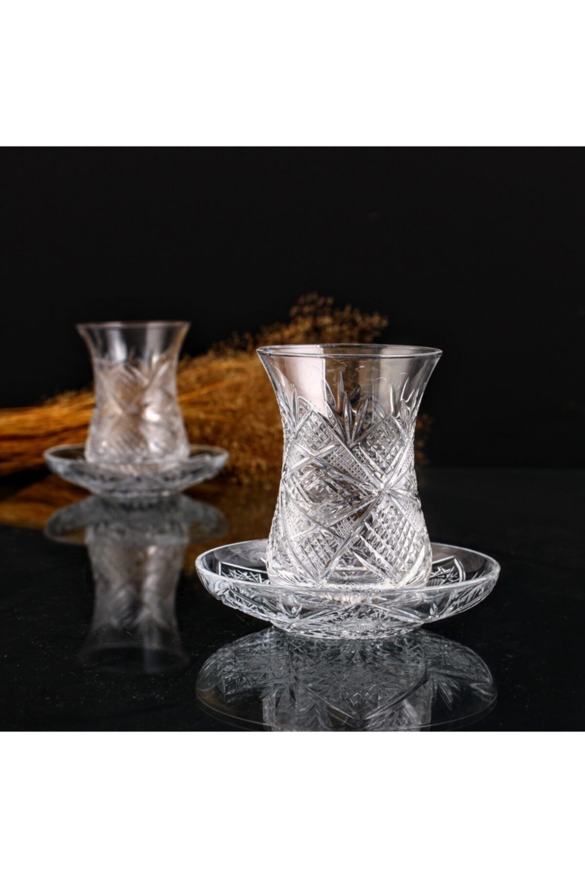 KristalGalerisi 12 Parça Ajda Boy Çay Takımı - Göz Dekor