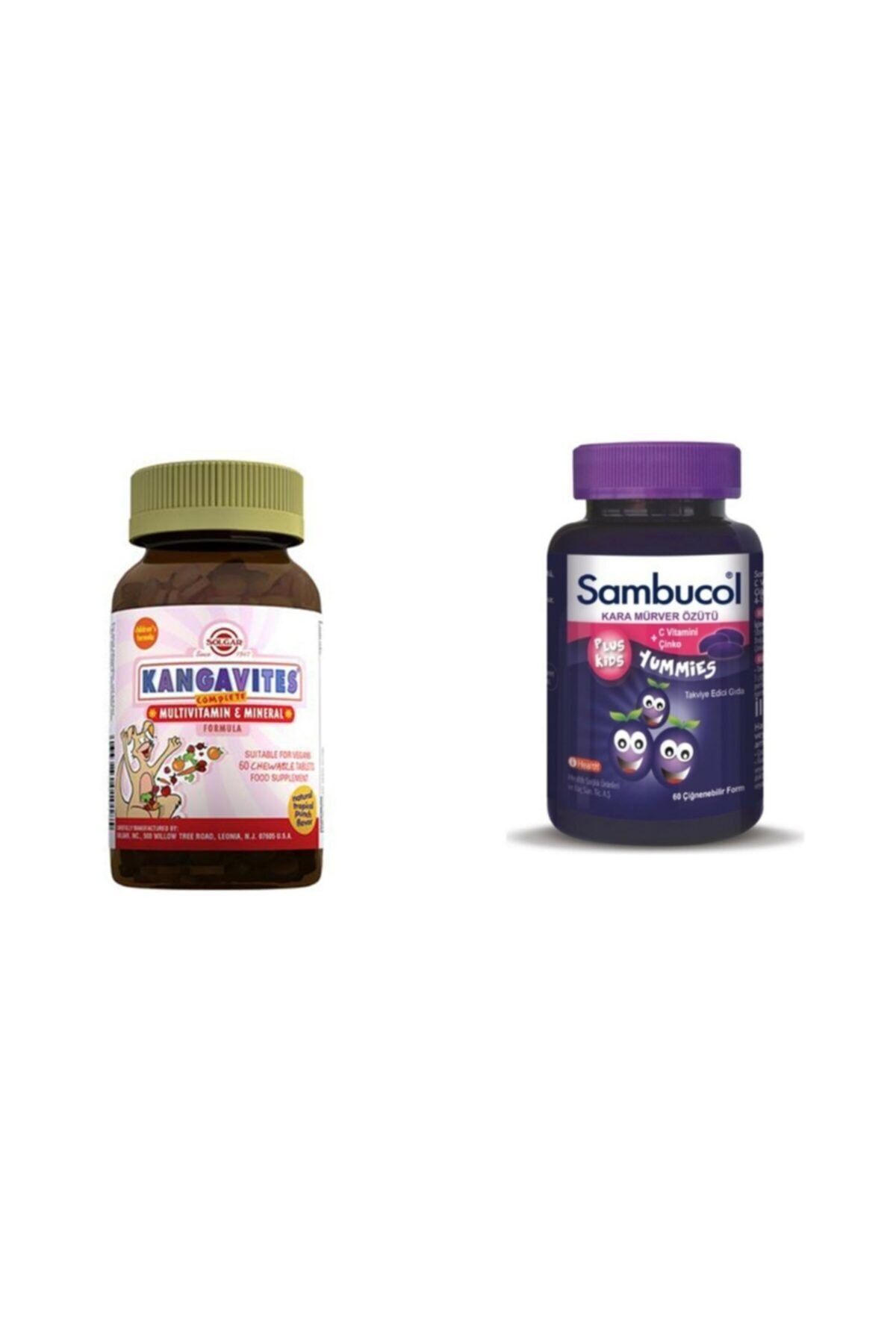 Sambucol Plus Kids Yummies 60 Çiğneme Tablet Solgar Kangavites Multivitamin Mineral 60 Çiğneme Tablet