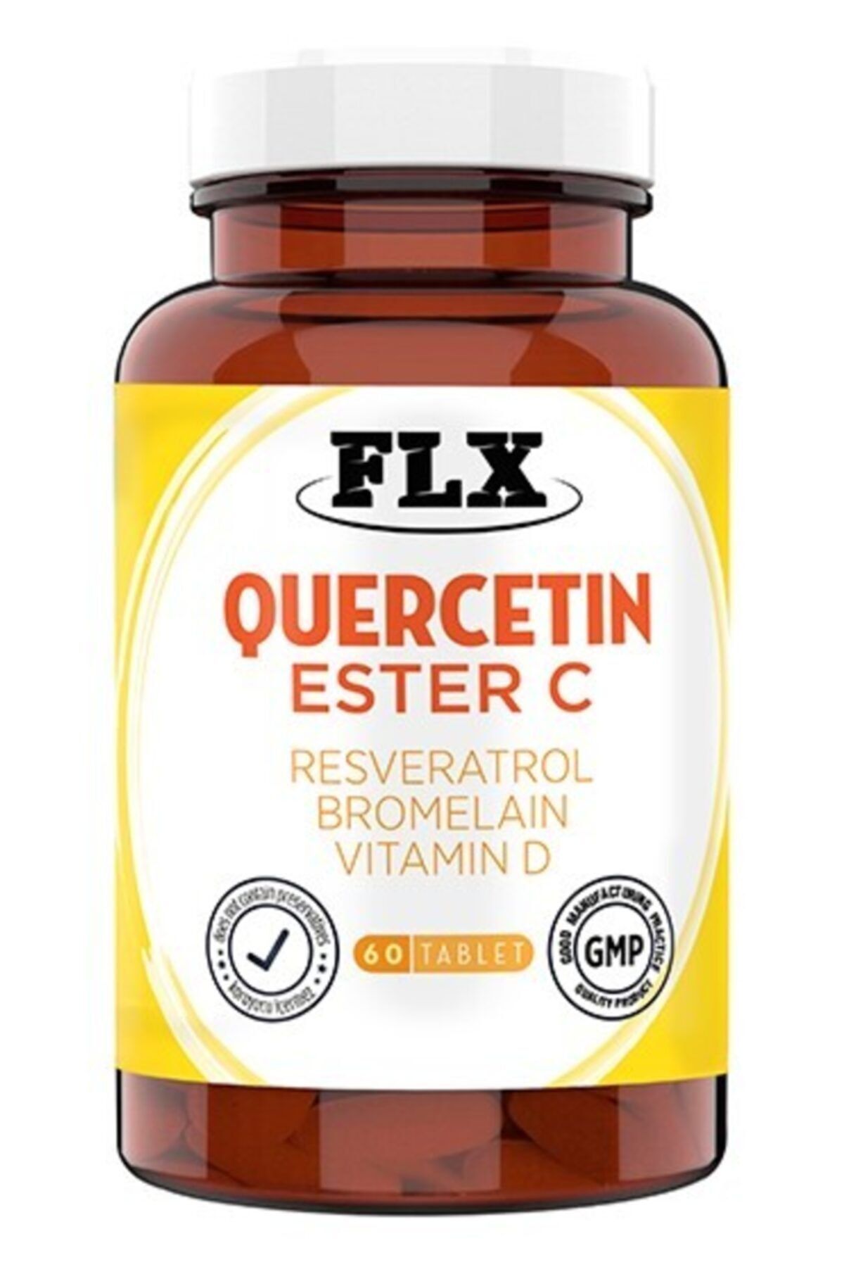 FLX 60 Tablet Quercetin Kuersetin Magnesium Ester C Vitaminini Vitamin D Complex