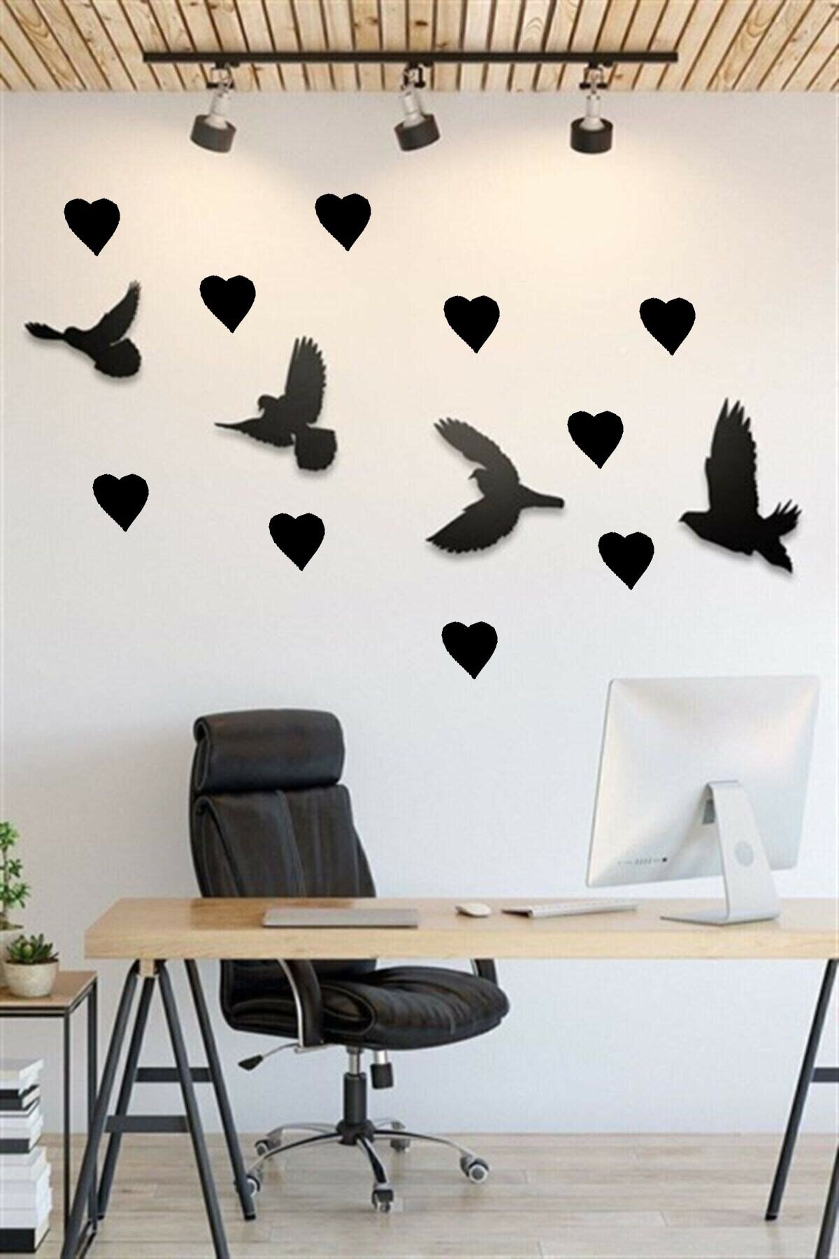 Taktakicat Kalpli Uçan Kuşlar Dekoratif Tablo